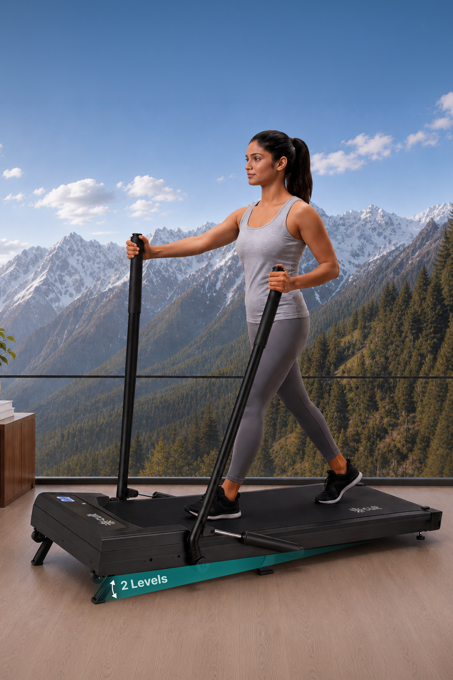 Cult Walking Pad with Trek Motion for Home | 4 HP BLDC Motor | 2-Level Manual Incline | LED Display | 130 kg Weight Capacity | Foldable & Portable