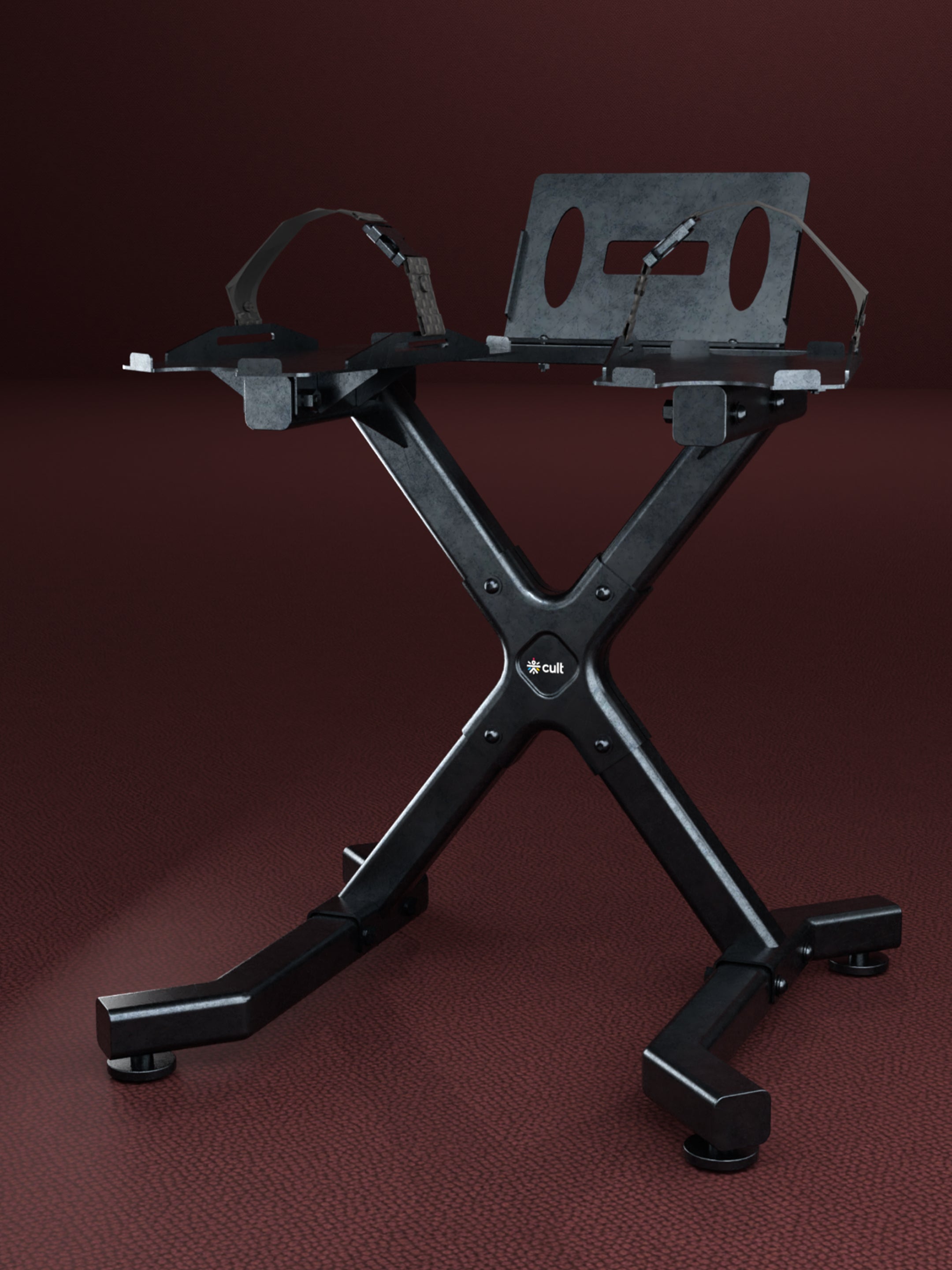 Cult Dumbbell Stand | 100 KG Weight Capacity | With Wheels & Tablet Holder | Protected Edges | Compact Home Gym Storage (6 Months extended Warranty only on Cultstore.com)