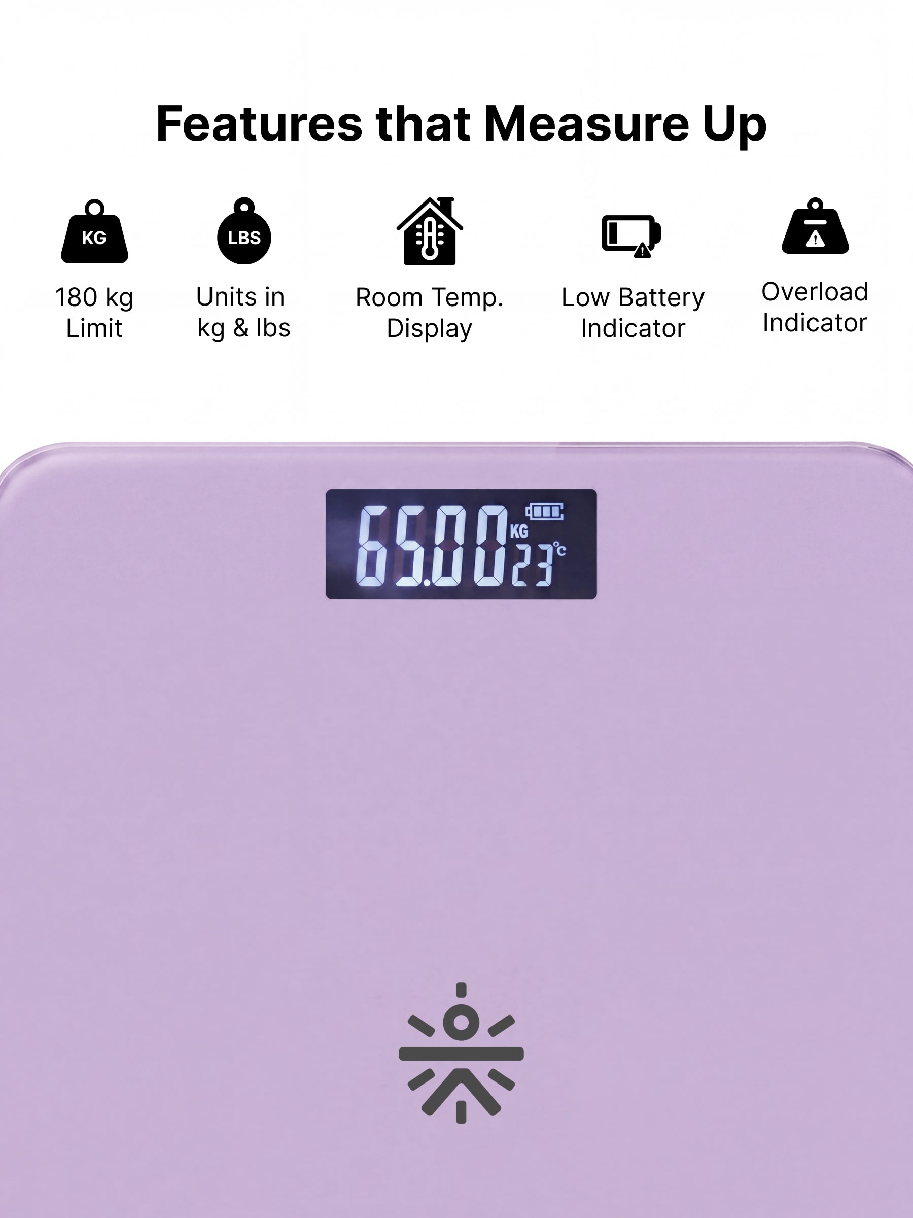 Cult Active body Weighing scale, LCD display, Weight Machine, 180 Kg, Batteries included, Tempered Glass Platform, Ideal for Home Use, Pink