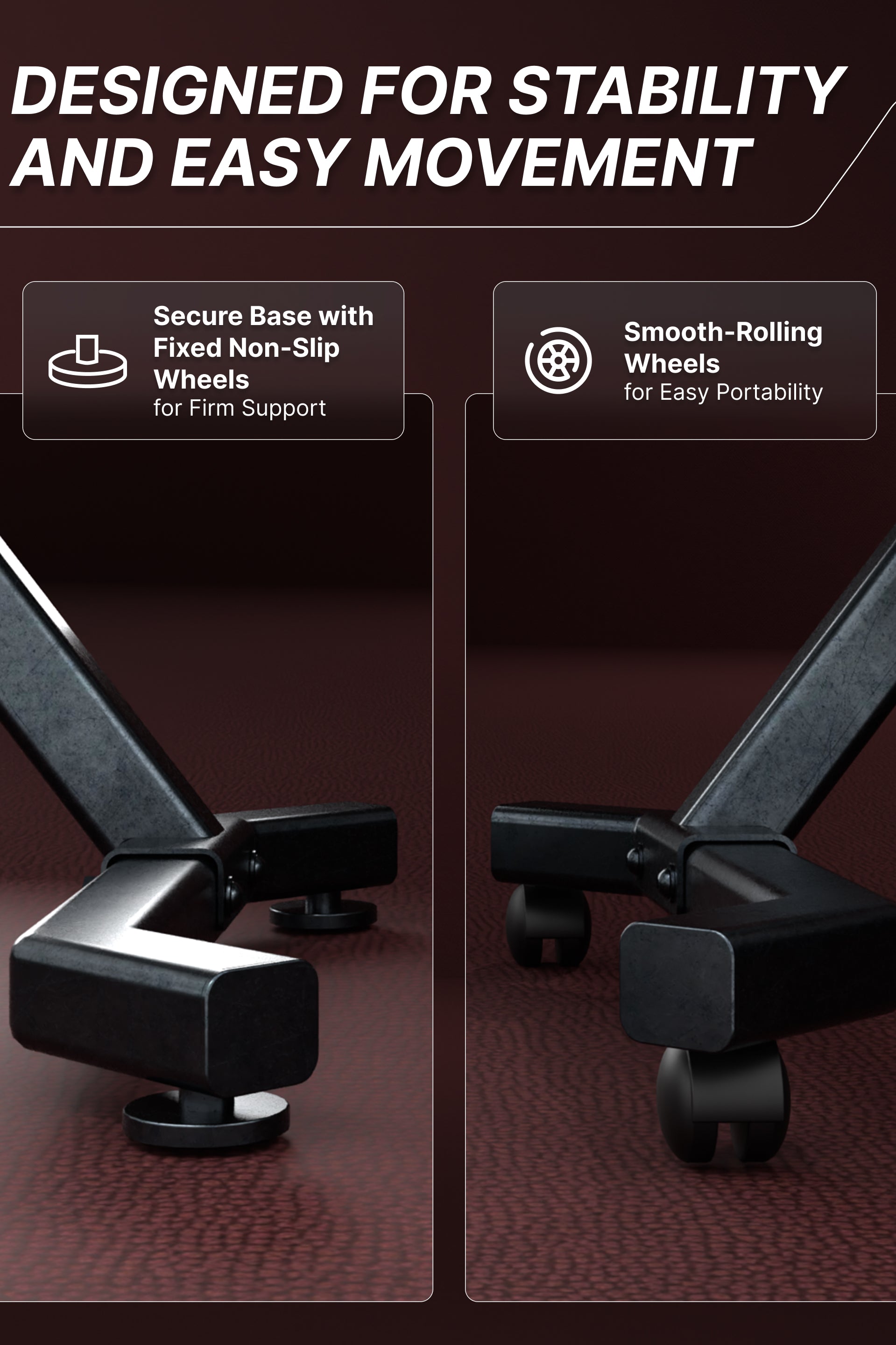 Cult Dumbbell Stand | 100 KG Weight Capacity with Wheels & Tablet Holder | Protected Edges | Compact Home Gym Storage (6 Months extended Warranty only on Cultstore.com)