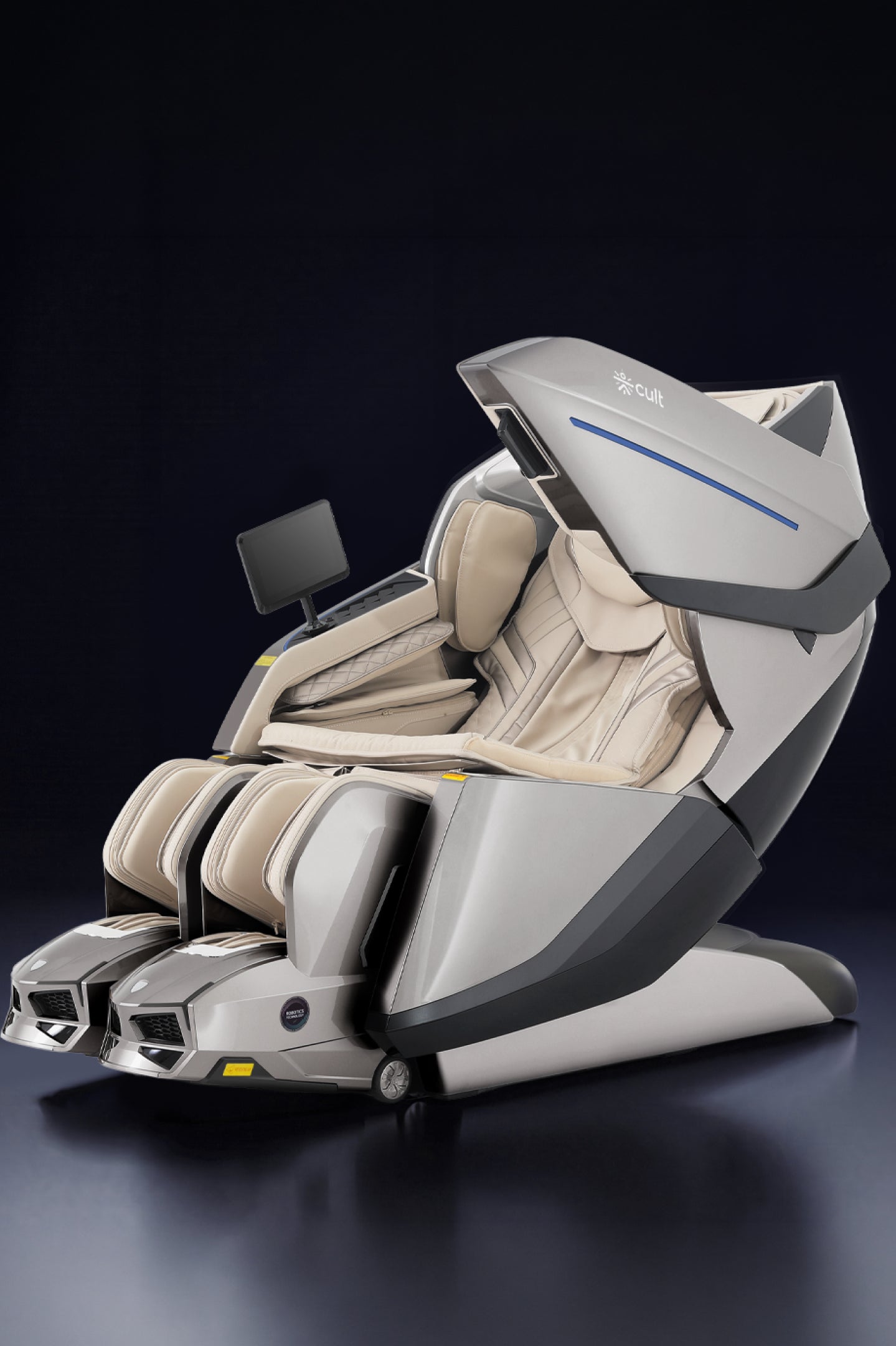 Cult Tranquil Massage Chair | Adaptive AI Body Detection | Zero Gravity Recline & Thai Stretch | Movable Armrest with Rovo Walking Technology | HD Touch Display | 3D + 4D Full Body Massage Chair