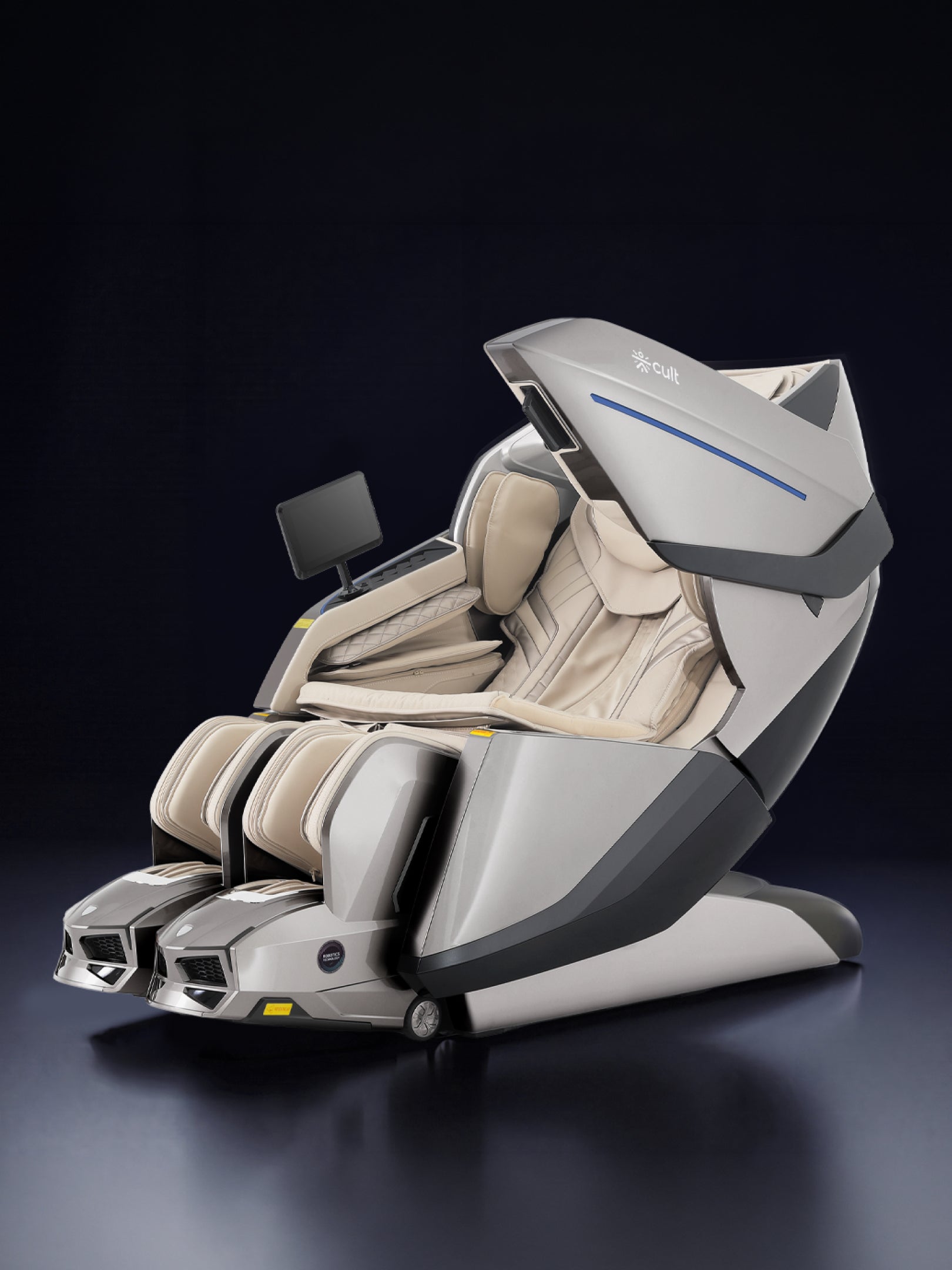 Cult Tranquil Massage Chair | Adaptive AI Body Detection | Zero Gravity Recline & Thai Stretch | Movable Armrest with Rovo Walking Technology | HD Touch Display | 3D + 4D Full Body Massage Chair