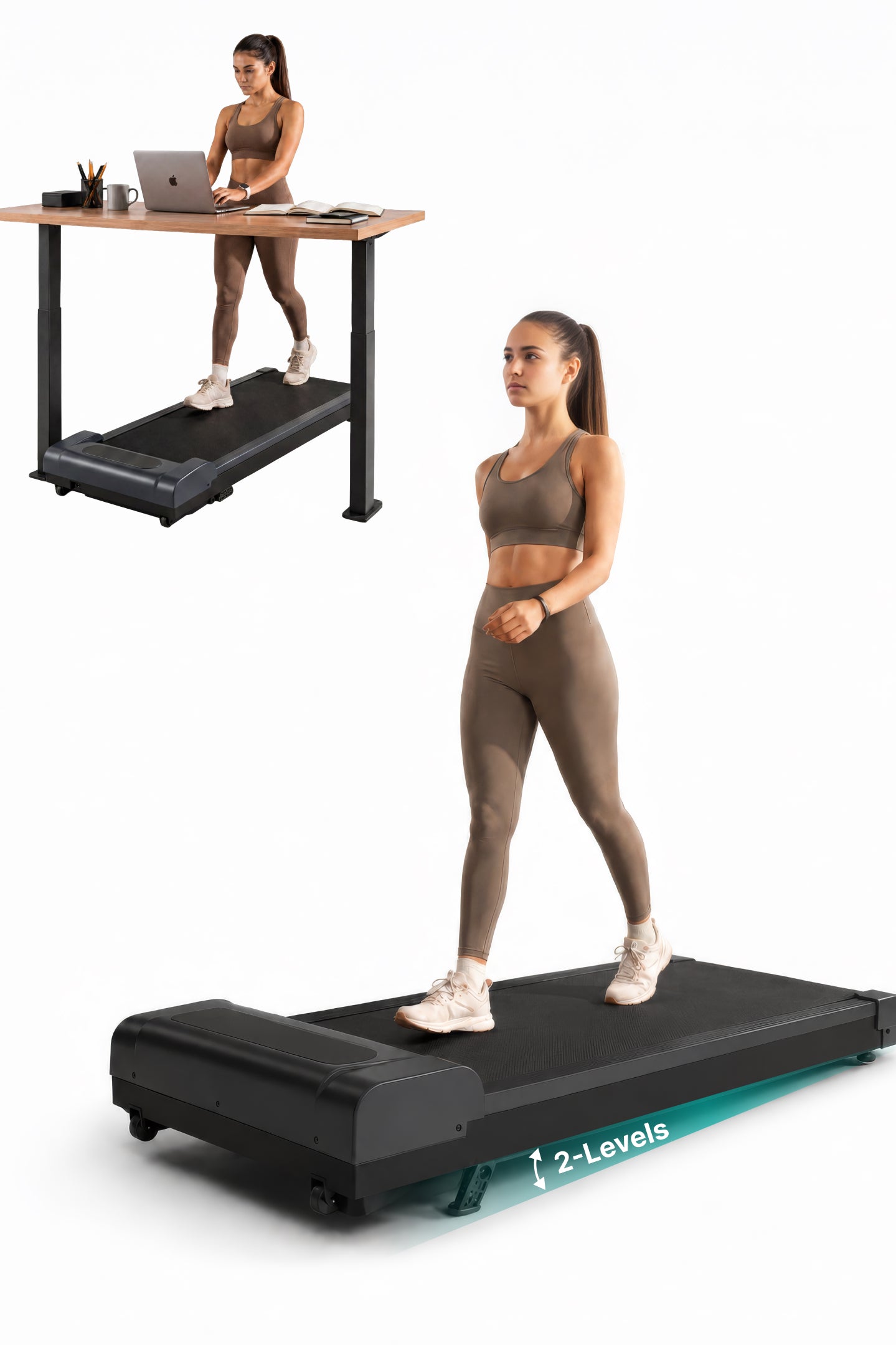 Fitkit by Cult Walking Pad Neo Grey (BLDC 3.5HP Peak Power) Compact & Under Desk BLDC Motor Treadmill | Max Weight: 120kg | Home use with Remote Control (with 6 Months Extended Warranty)