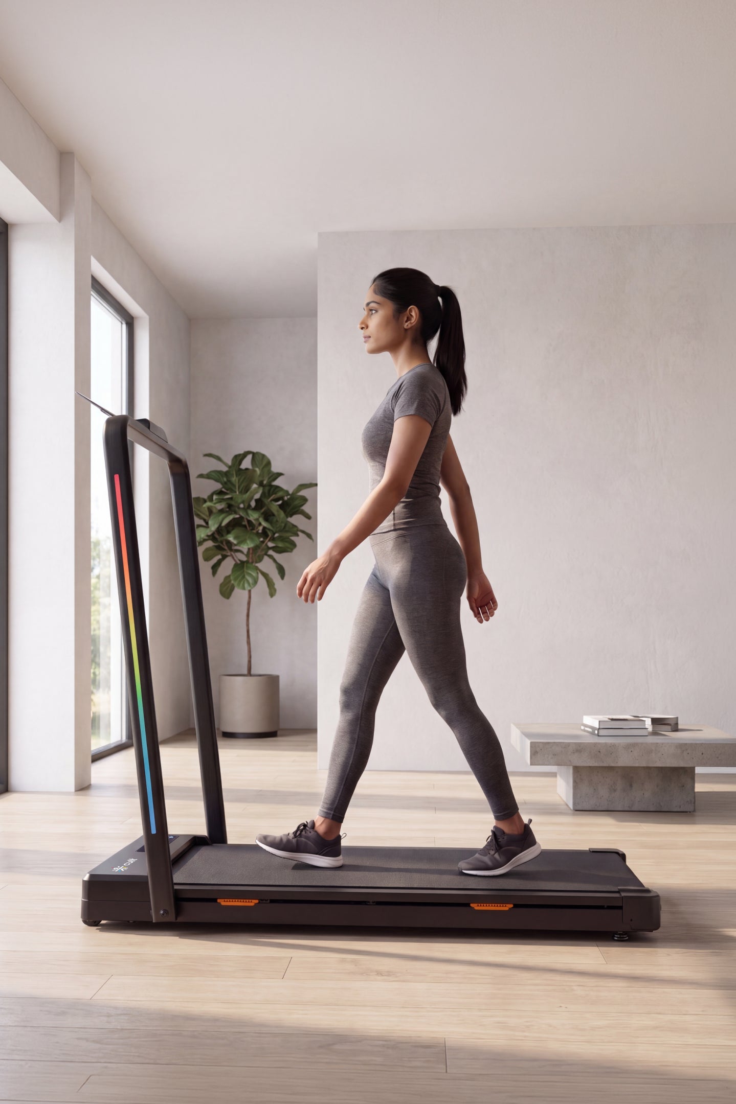 Cult Smart Walking Pad with Auto Speed Adjustment | 4 HP Peak BLDC Motor | 2-Level Incline | LED Display | 120 kg Capacity | Compact & Foldable | Walking Pad for Home