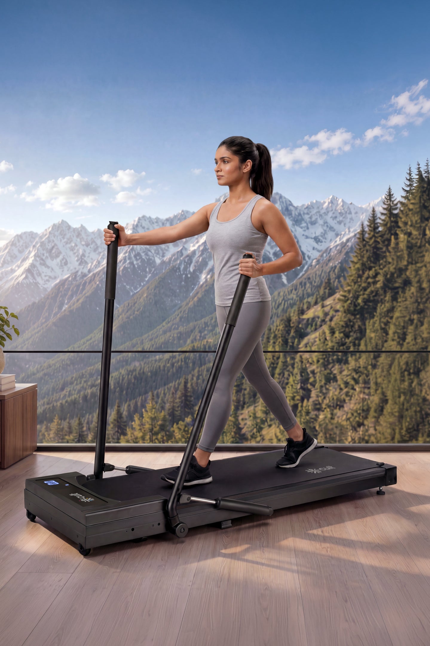 Cult Walking Pad with Trek Motion for Home | 4 HP BLDC Motor | 2-Level Manual Incline | LED Display | 130 kg Weight Capacity | Foldable & Portable
