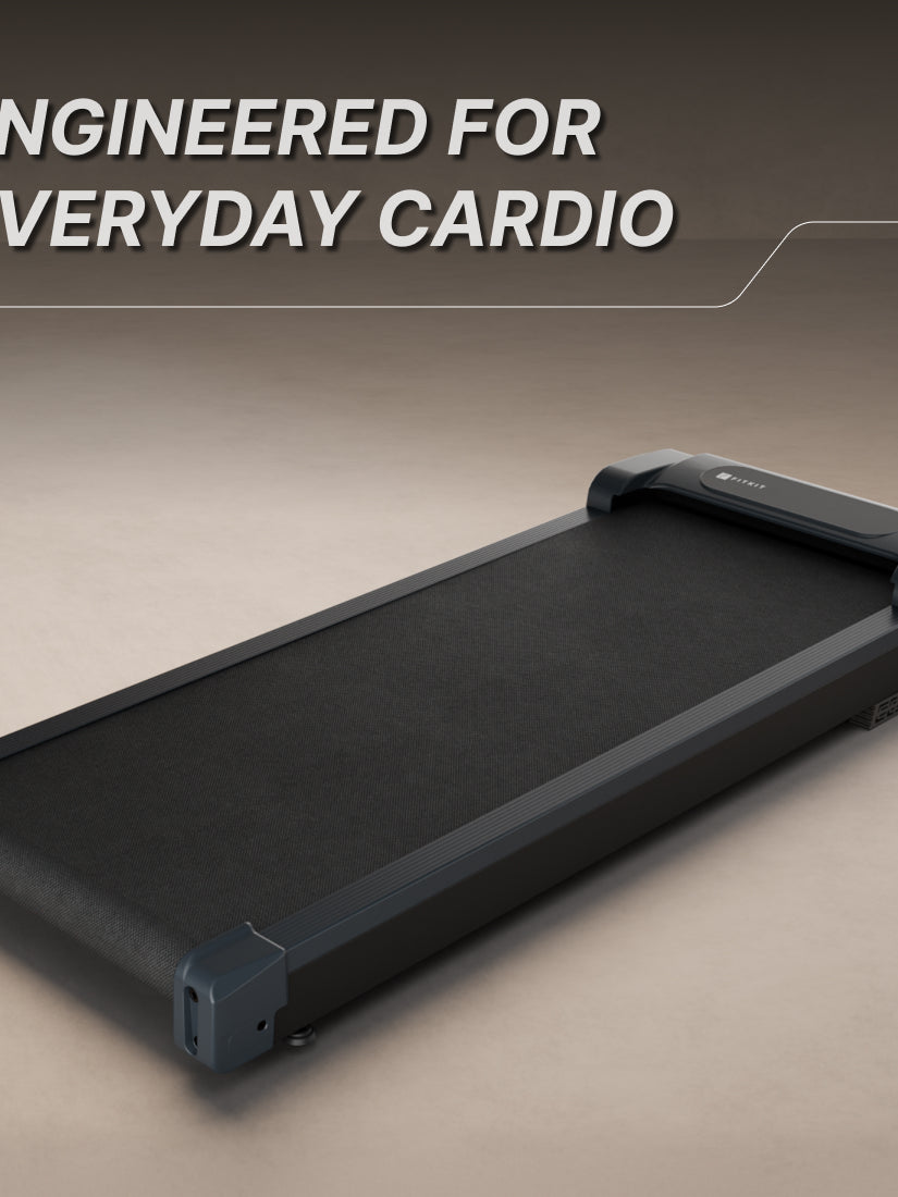 Fitkit by Cult Walking Pad Neo Grey (BLDC 3.5HP Peak Power) Compact & Under Desk BLDC Motor Treadmill | Max Weight: 120kg | Home use with Remote Control (with 6 Months Extended Warranty)