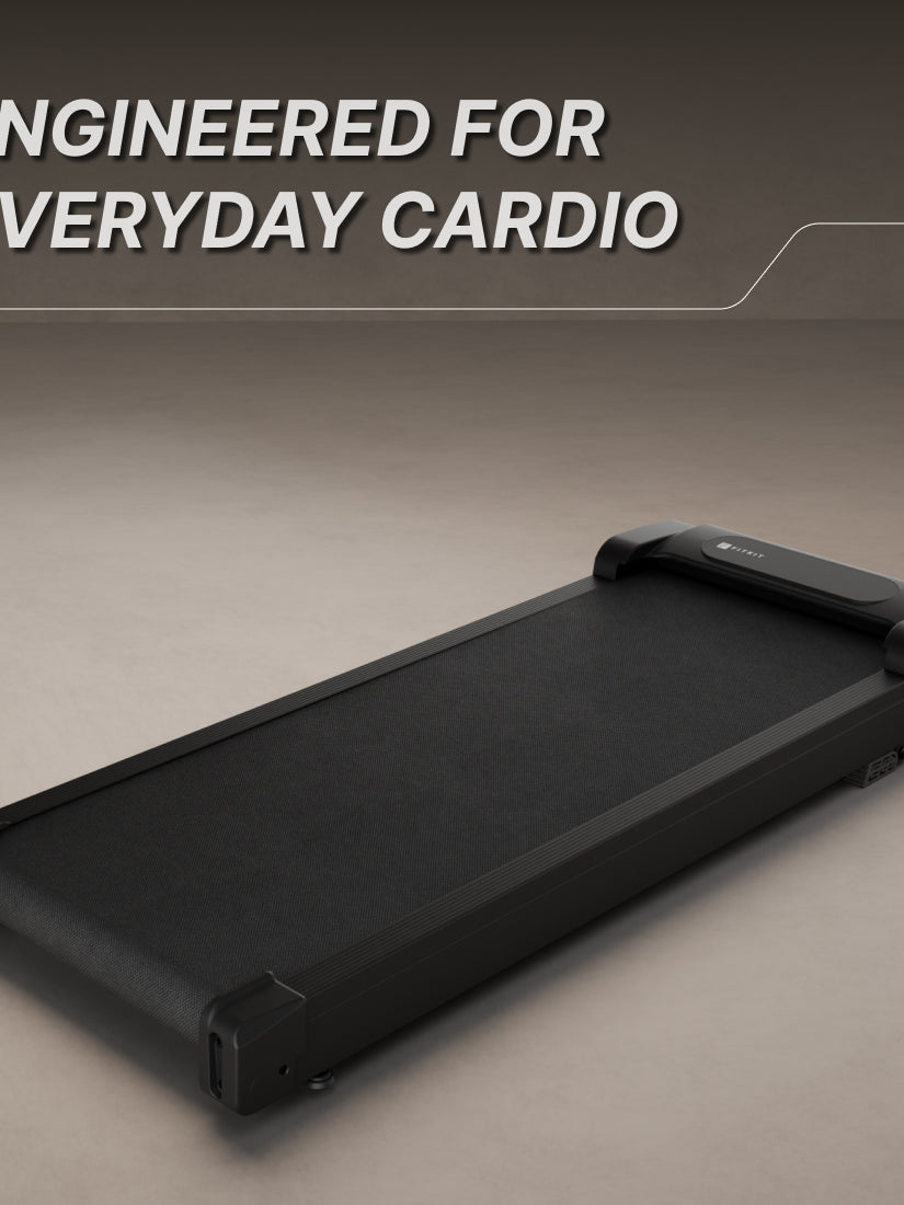 Fitkit by Cult Walking Pad Neo Black (BLDC 3.5HP Peak Power) Compact & Under Desk BLDC Motor Treadmill | Max Weight: 120kg | Home use with Remote Control (with 6 Months Extended Warranty)