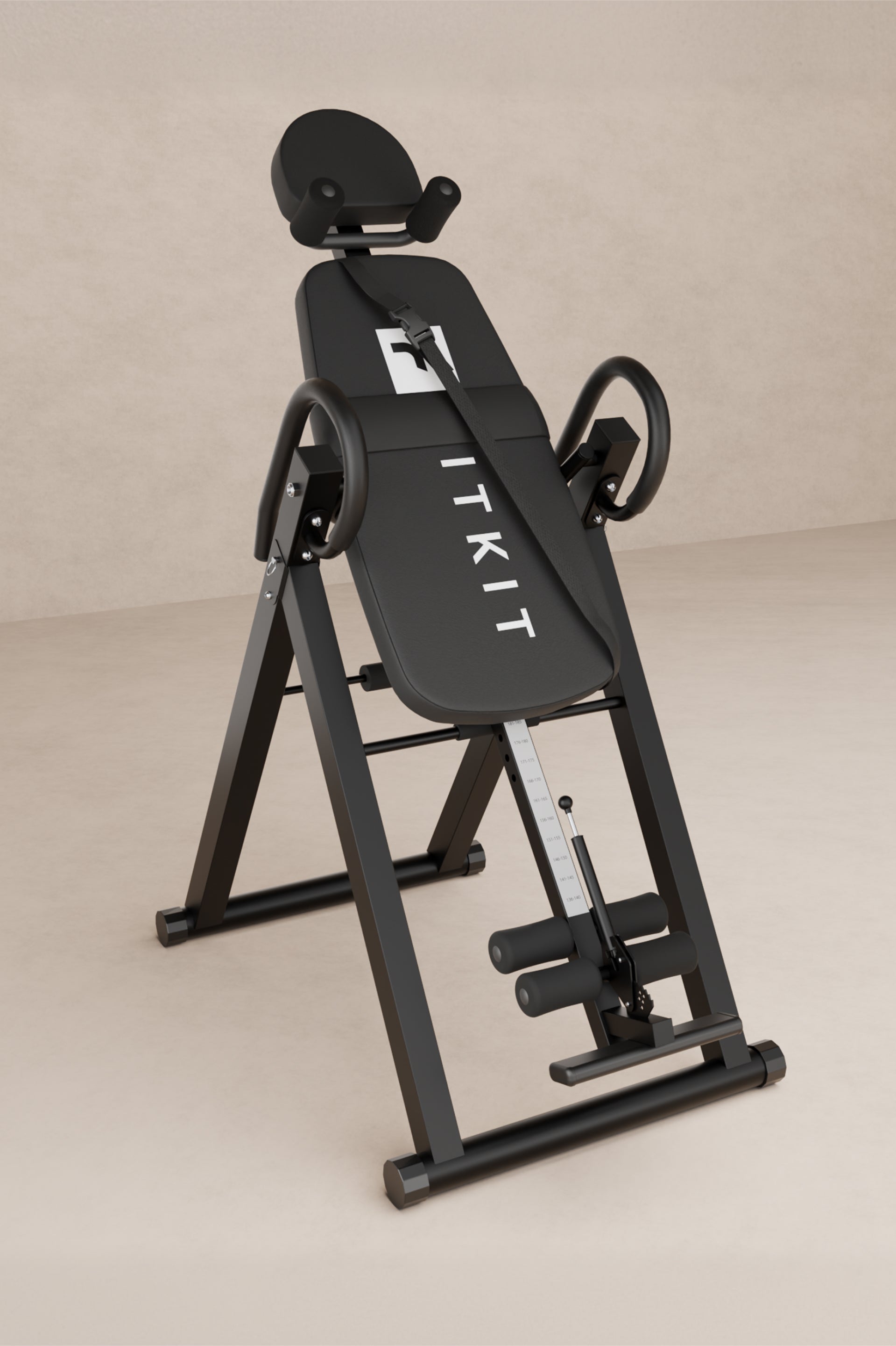 Fitkit by cult Inversion Table | 4 Inversion Positions | 120 Kg Weight Support | Adjustable Height | Safety Belt & Ankle Locking System | Back Stretching & Spine Decompression Equipment | Foldable Compact Home Fitness Tool