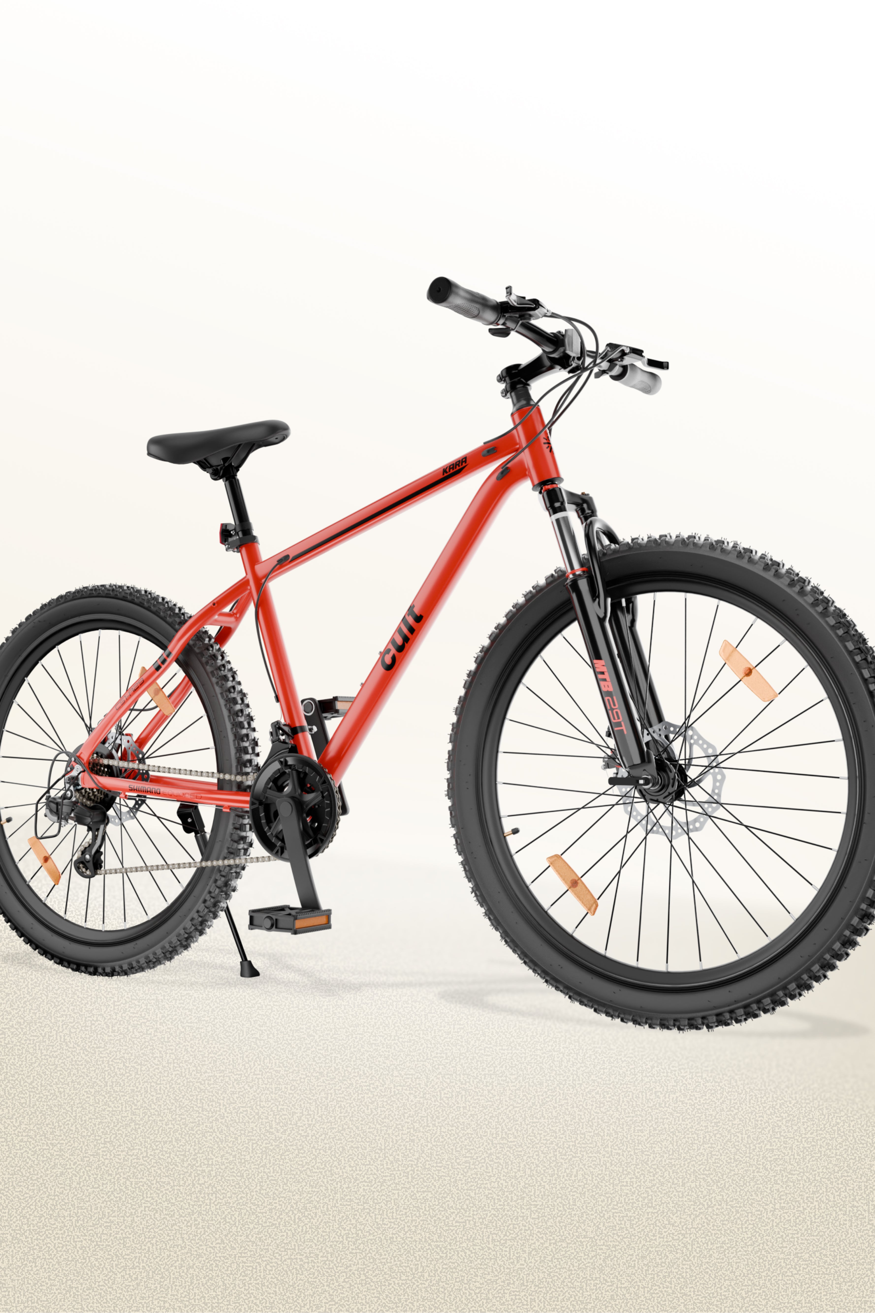 Cult Kara 29T Alloy Mountain Bike with Dual Disc Brake and Front Suspension, Red