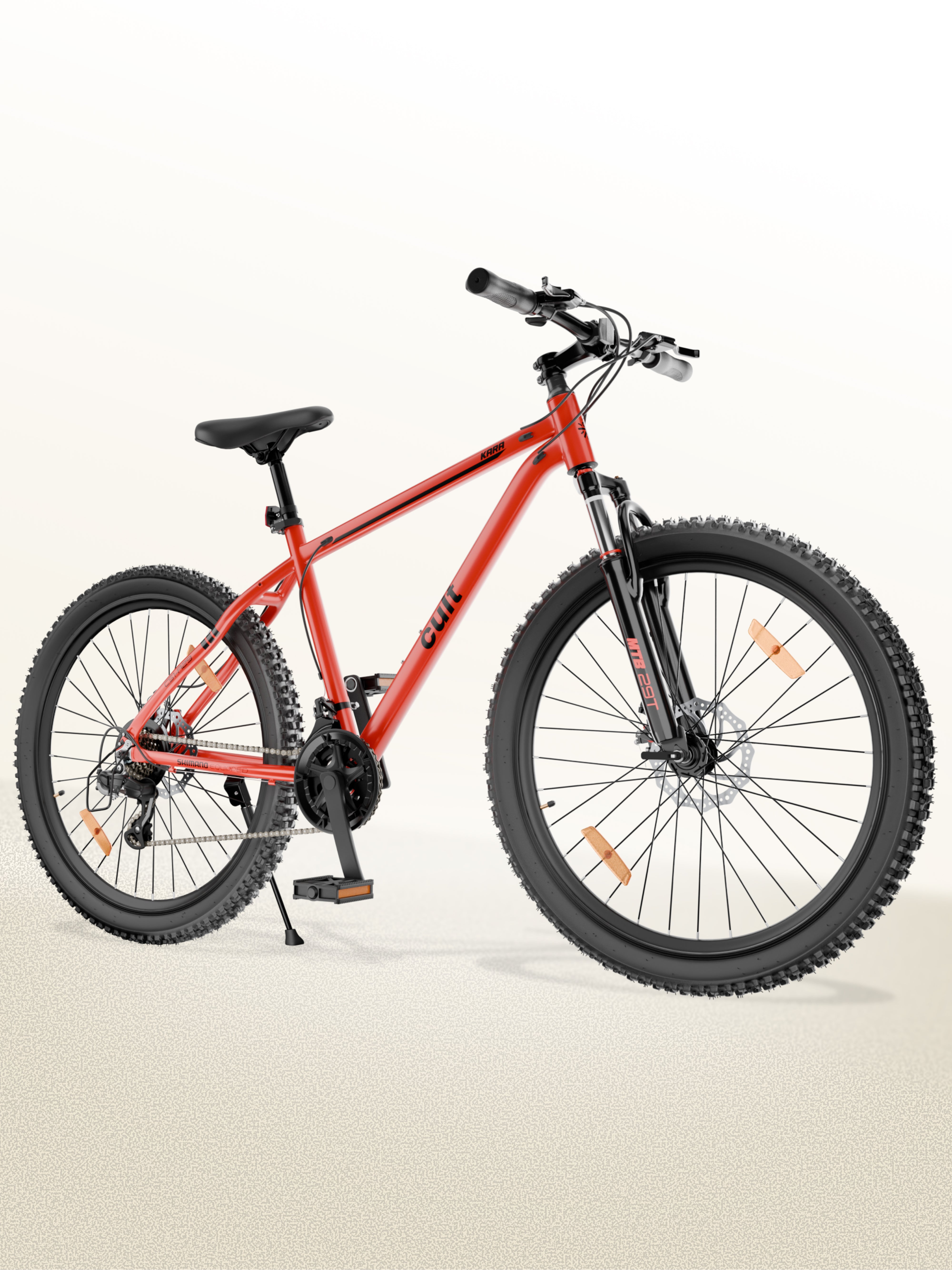 Cult Kara 29T Alloy Mountain Bike with Dual Disc Brake and Front Suspension, Red