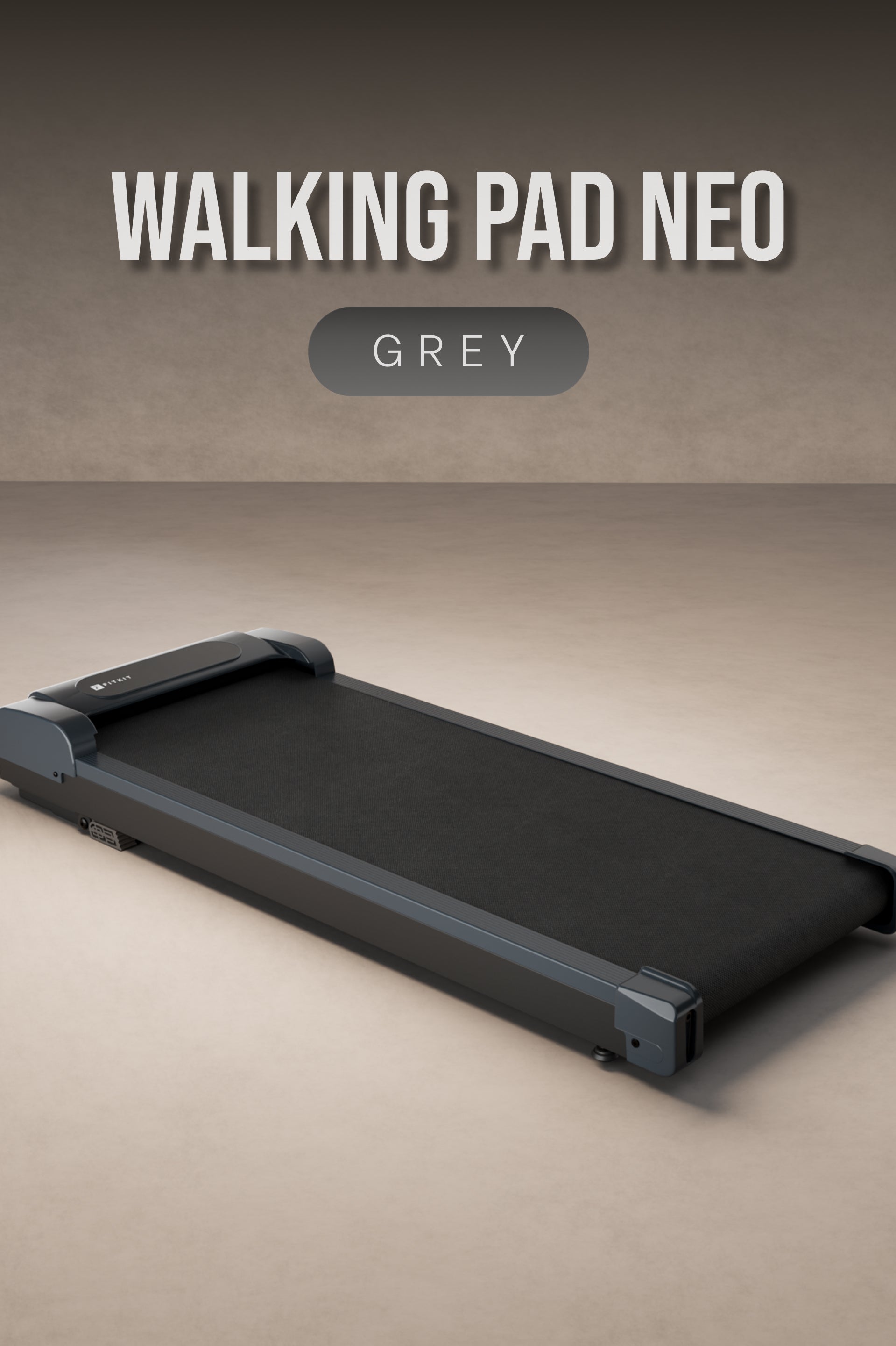 Fitkit by Cult Walking Pad Neo Grey (BLDC 3.5HP Peak Power) Compact & Foldable Under Desk BLDC Motor Treadmill | Max Weight: 120kg | Home use with Remote Control