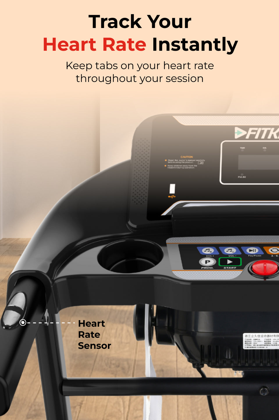 FT98Steel 3HP Treadmill | 3-Level Manual-Incline | Max Speed-12.8kmph | Max Weight-100kg (with 6 months extended warranty)