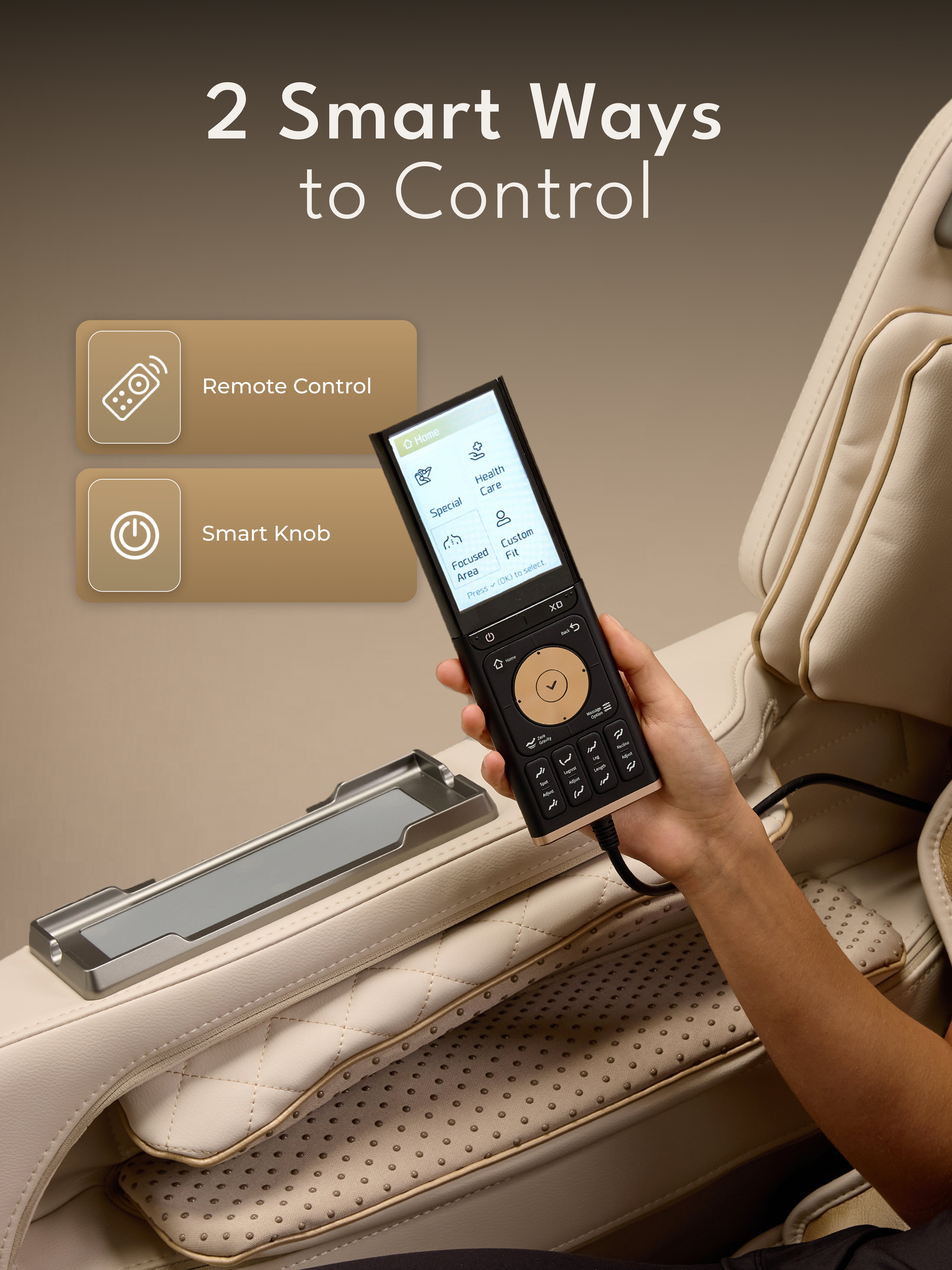 CULT Riviera Advanced 4D Massage Chair with Rovo Walking Technology | Extended SL Track | Zero Gravity | 23 Auto Modes | 6 Massage Techniques | Back & Leg Heating