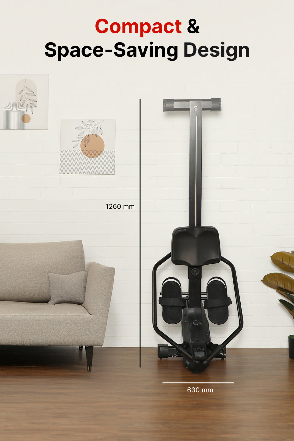 Cult SmartRowDualGlide Full-Motion Magnetic Rower | 120Kg Max Weight | Quiet Home Use Rowing Machine (with 6 months extended warranty)