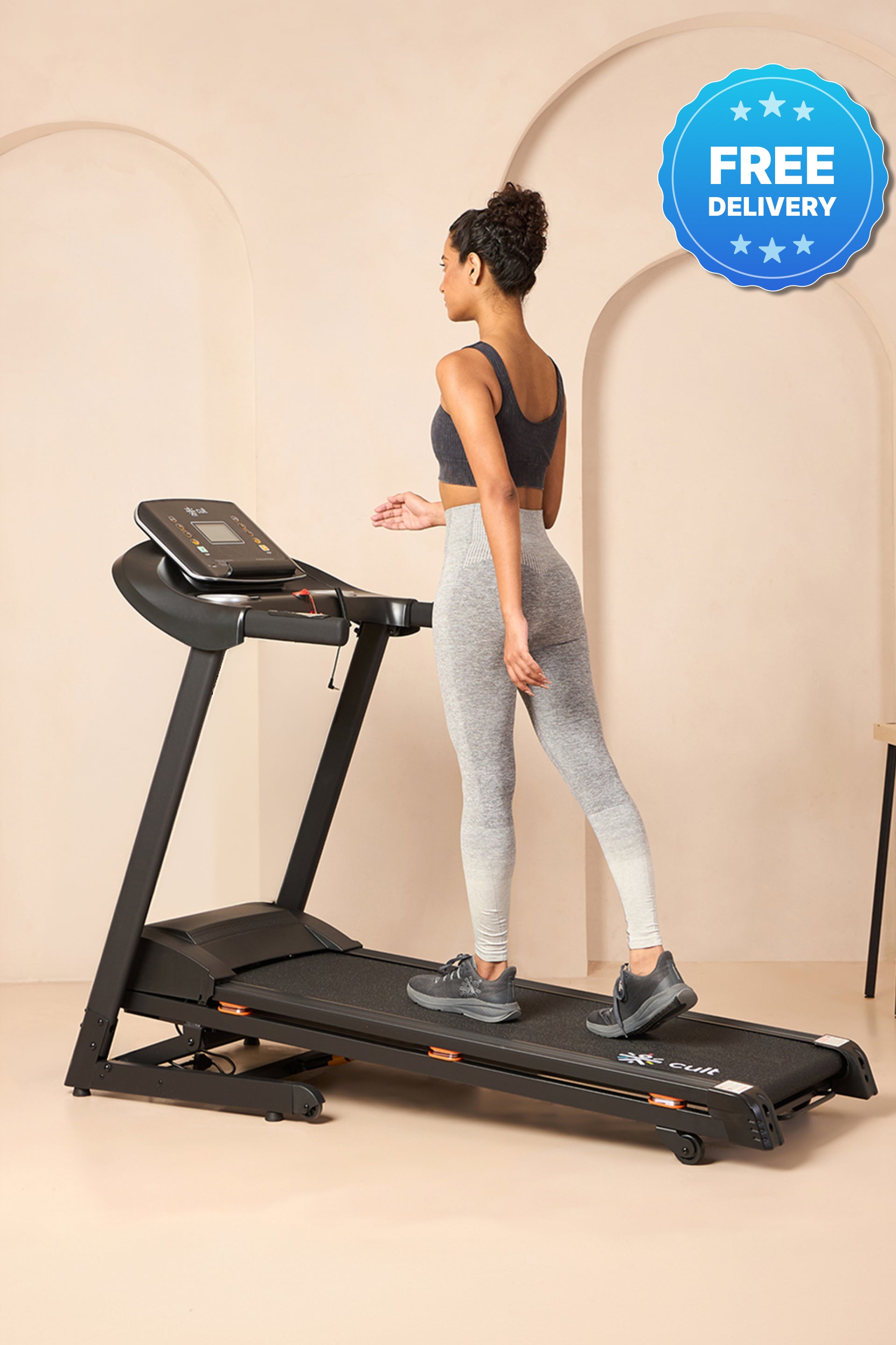 CultRunM4Auto 5 HP Peak Treadmill | 15-level Auto-Incline & Massager | Max Weight-120kg | Max Speed-14.8kmph (with 6 Months Extended Warranty)