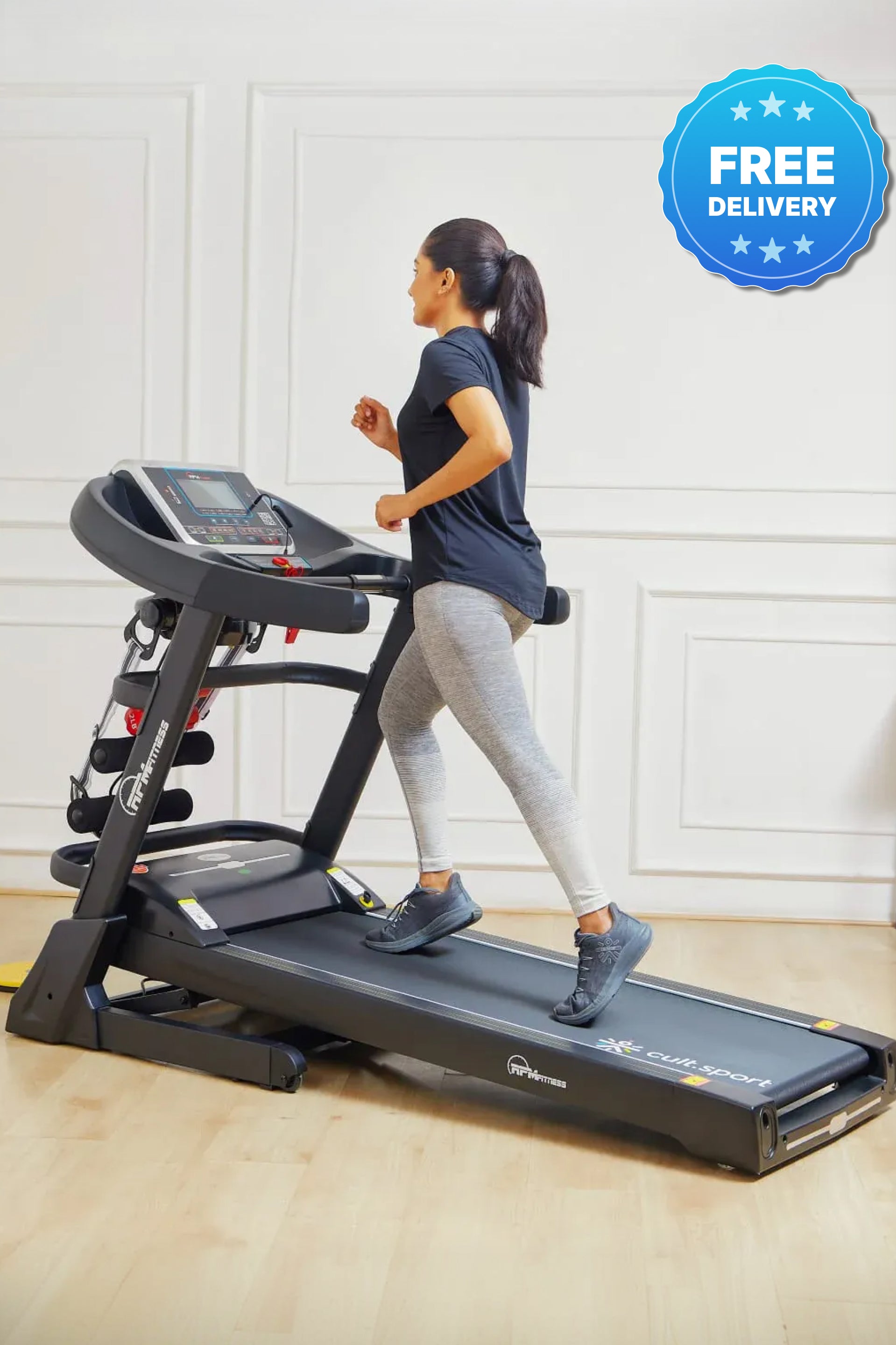 RPM757MI 5.5HP DC Treadmill | 15-level Auto-Incline & Massager | Max Weight-130kg | Max Speed-18kmph (with 6 months extended warranty)