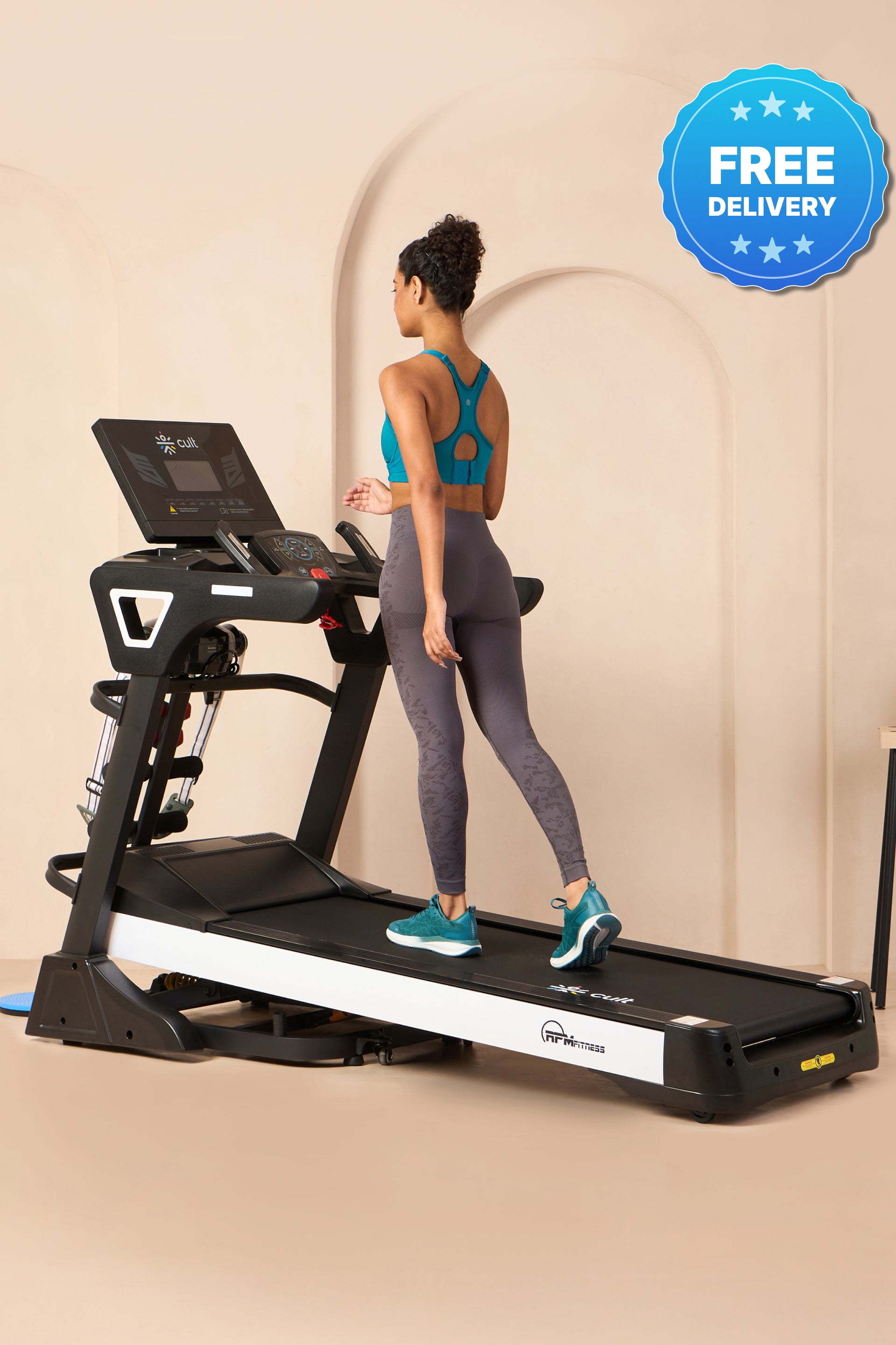 RPM Active1100DCM 6HP Peak Treadmill | 15-level Auto-Incline | Max Weight-140kg | Max Speed-18kmph (with 6 months extended warranty)