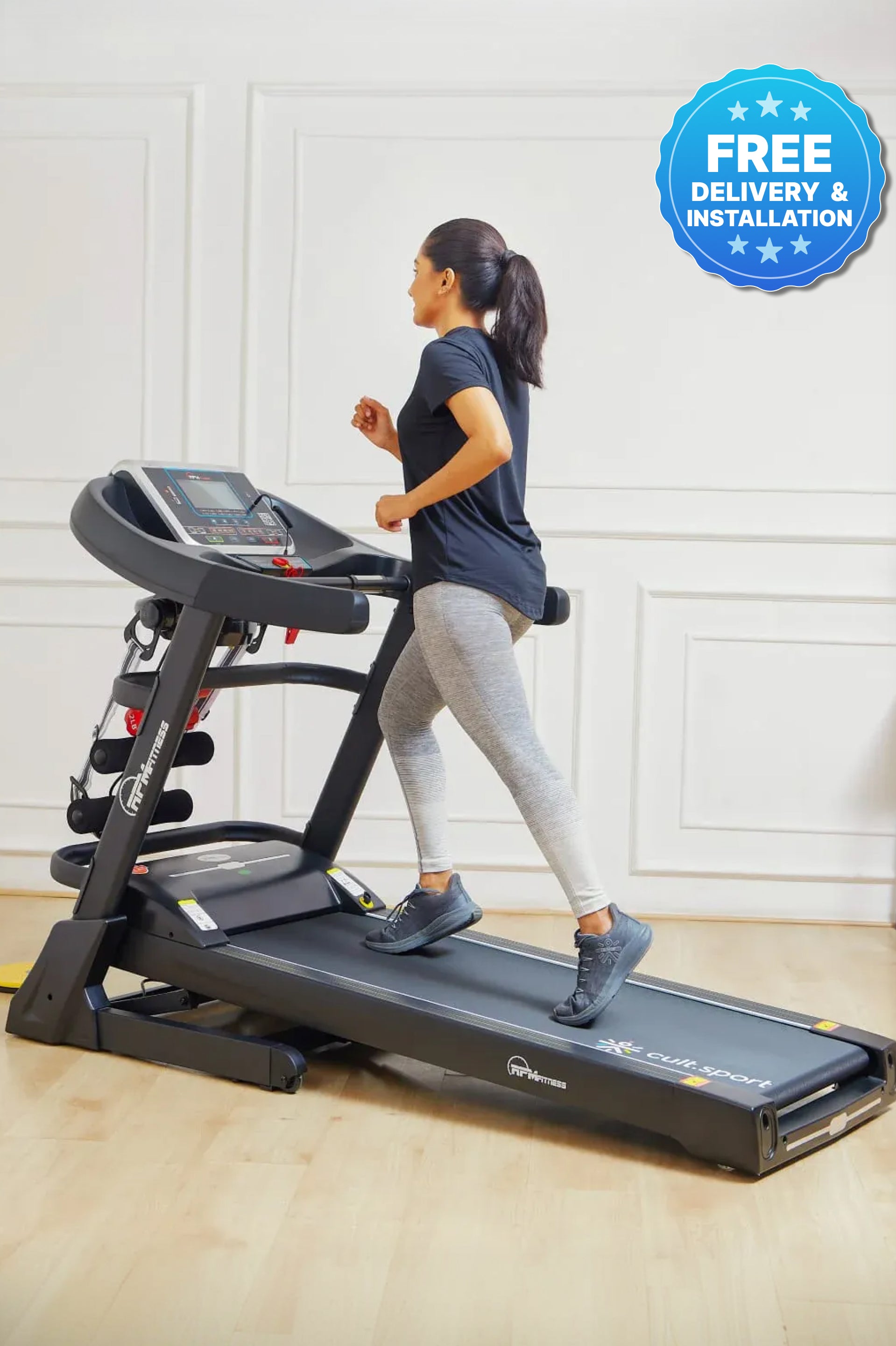 RPM757MI 5.5HP DC Treadmill | 15-level Auto-Incline & Massager | Max Weight-130kg | Max Speed-18kmph (with 6 months extended warranty)