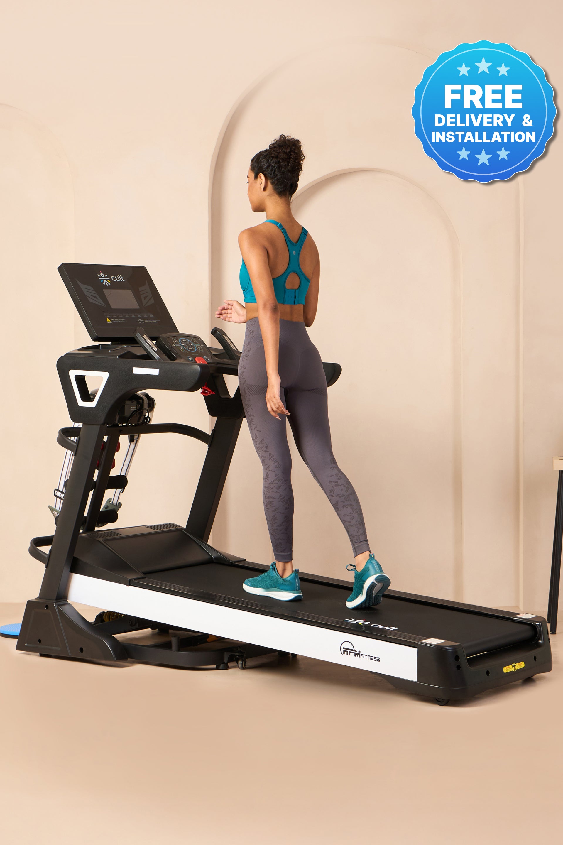RPM Active1100DCM 6HP Peak Treadmill | 15-level Auto-Incline | Max Weight-140kg | Max Speed-18kmph (with 6 months extended warranty)