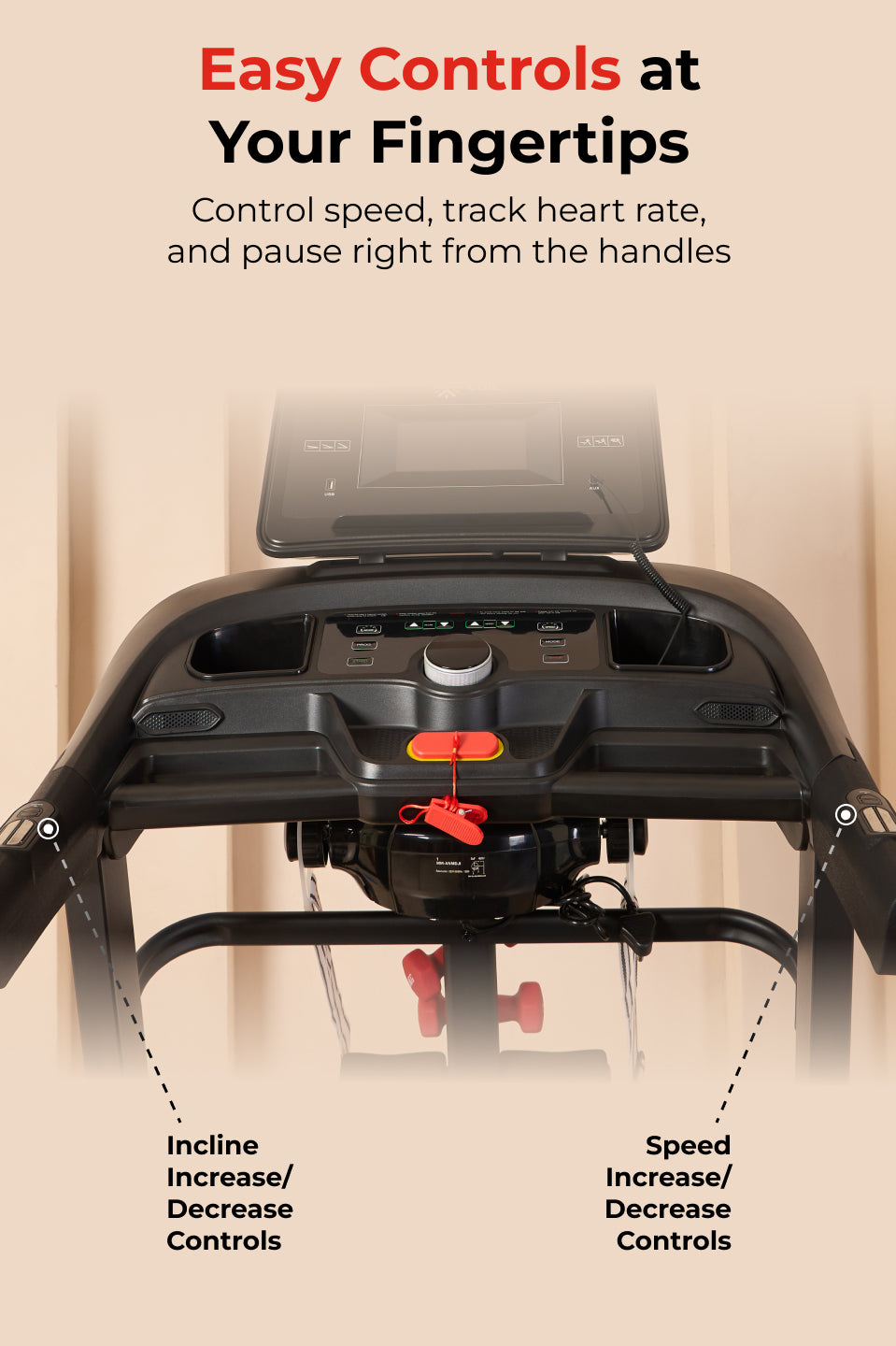 Cultrun M6 Nova 6 HP Peak Treadmill | 15-level Auto-Incline & Massager | Max Weight-140kg | Max Speed-18kmph (with 6 Months Extended Warranty)