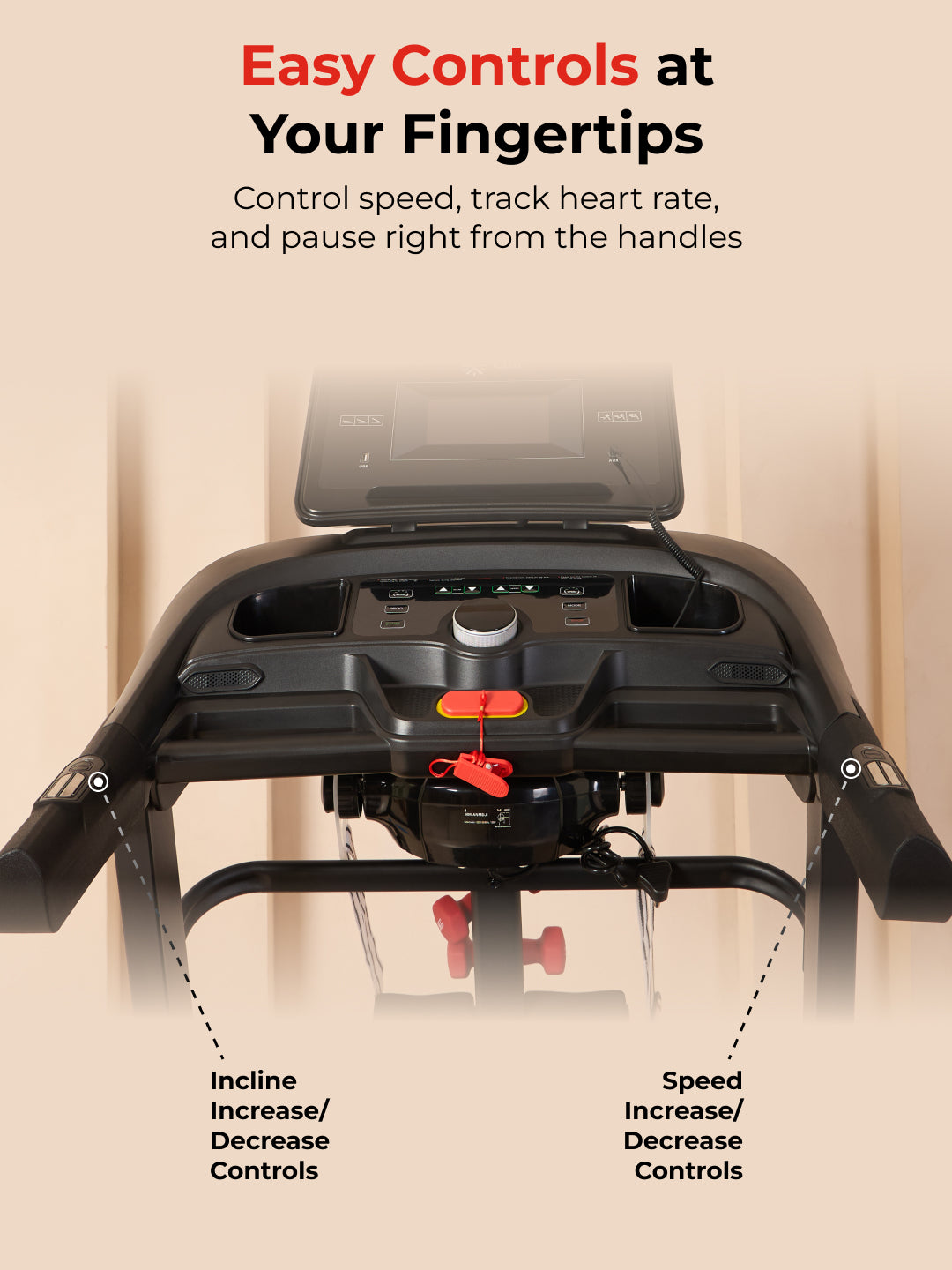 Cultrun M6 Nova 6 HP Peak Treadmill | 15-level Auto-Incline & Massager | Max Weight-140kg | Max Speed-18kmph (with 6 Months Extended Warranty)