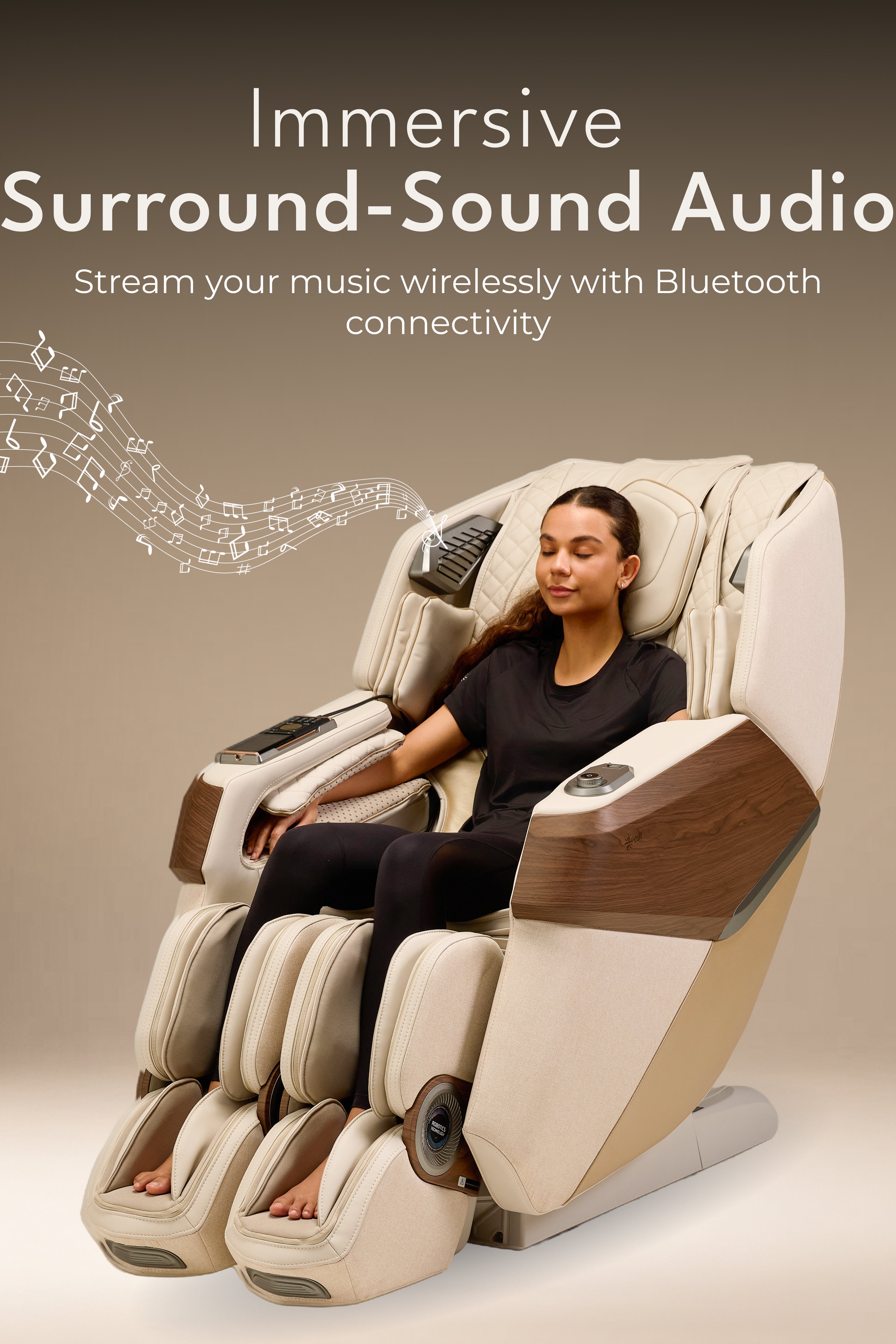 CULT Riviera Advanced 4D Massage Chair with Rovo Walking Technology | Extended SL Track | Zero Gravity | 23 Auto Modes | 6 Massage Techniques | Back & Leg Heating