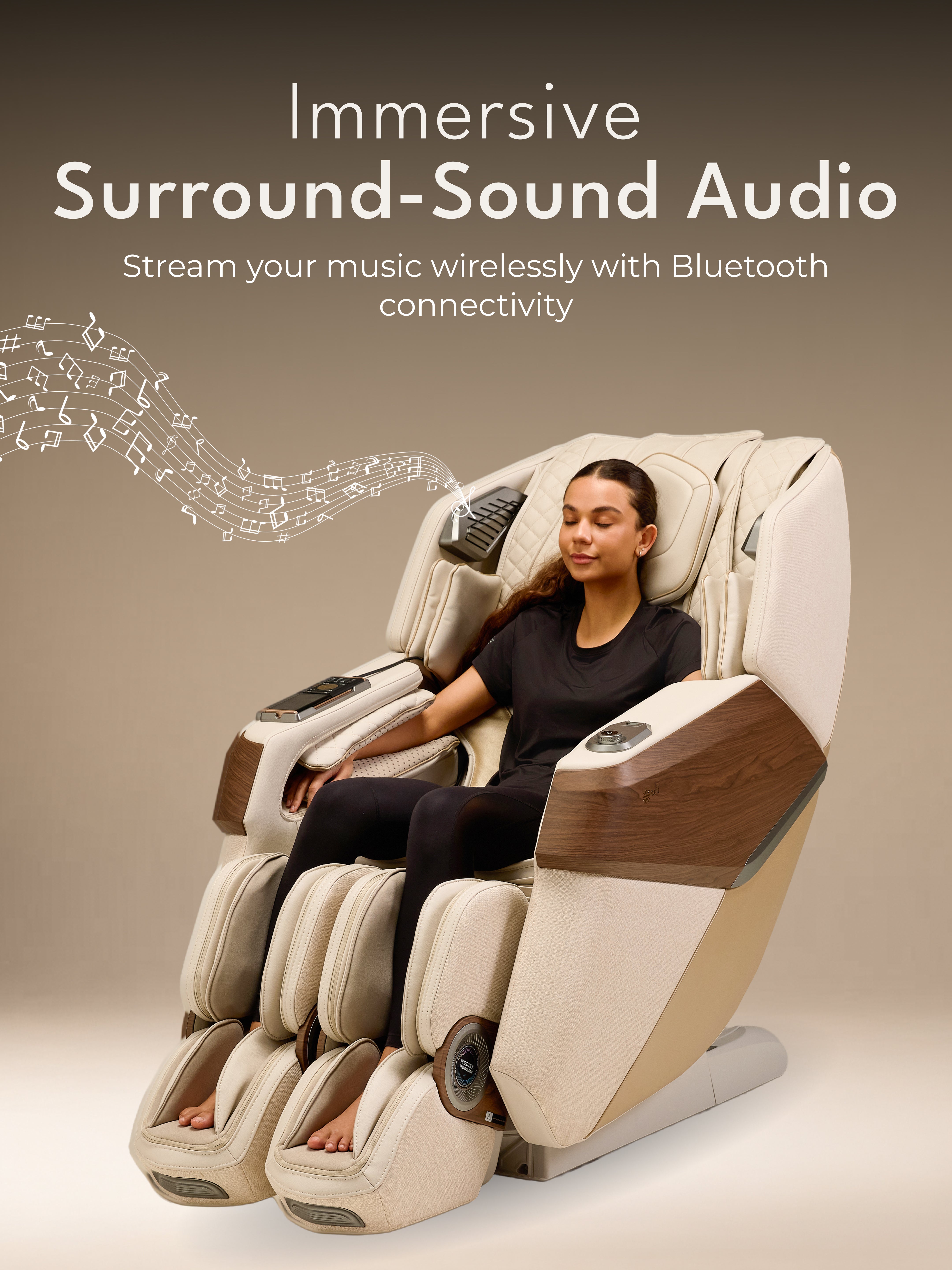 CULT Riviera Advanced 4D Massage Chair with Rovo Walking Technology | Extended SL Track | Zero Gravity | 23 Auto Modes | 6 Massage Techniques | Back & Leg Heating