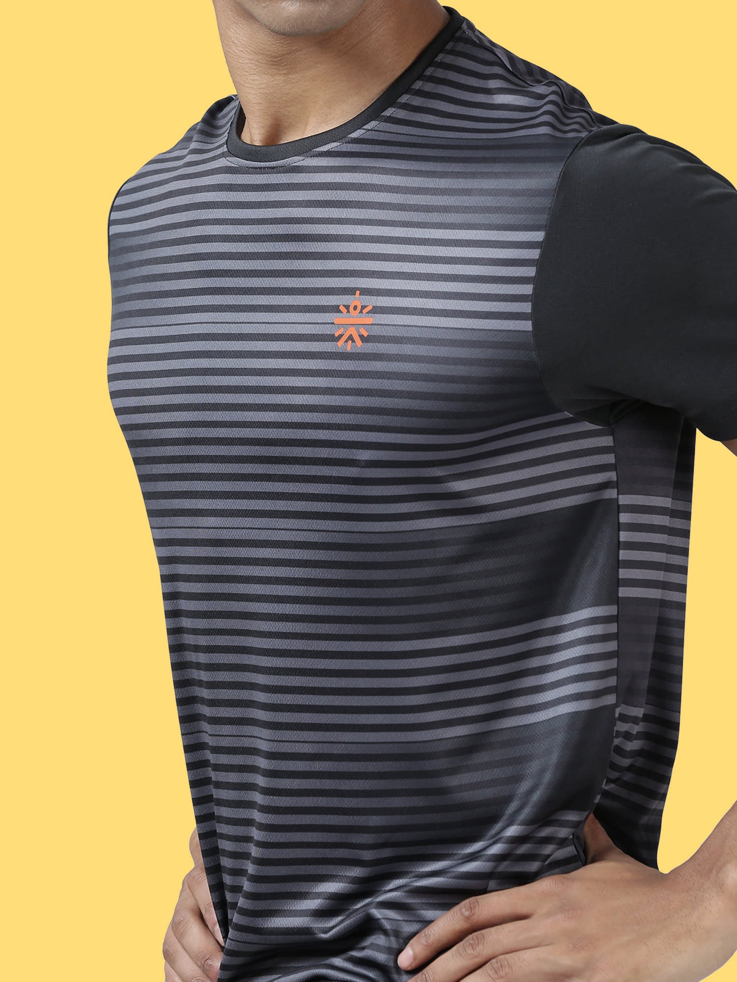 Neo Stripe Black Gym Tee