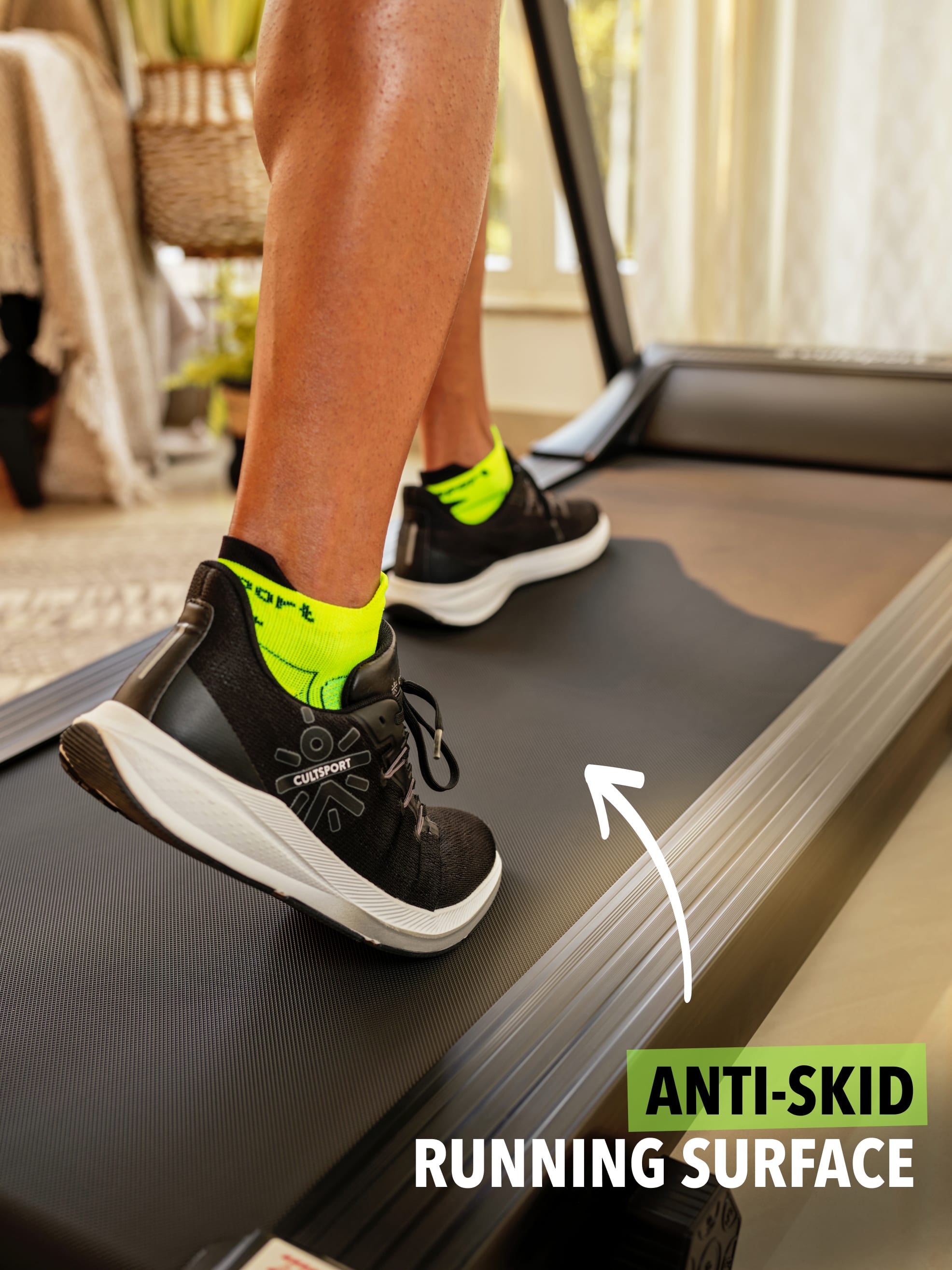 SmartrunC1 3HP Treadmill with 6-level Manual Incline | Max Speed-14kmph | Max Weight-110kg (with 6 Months Extended Warranty)