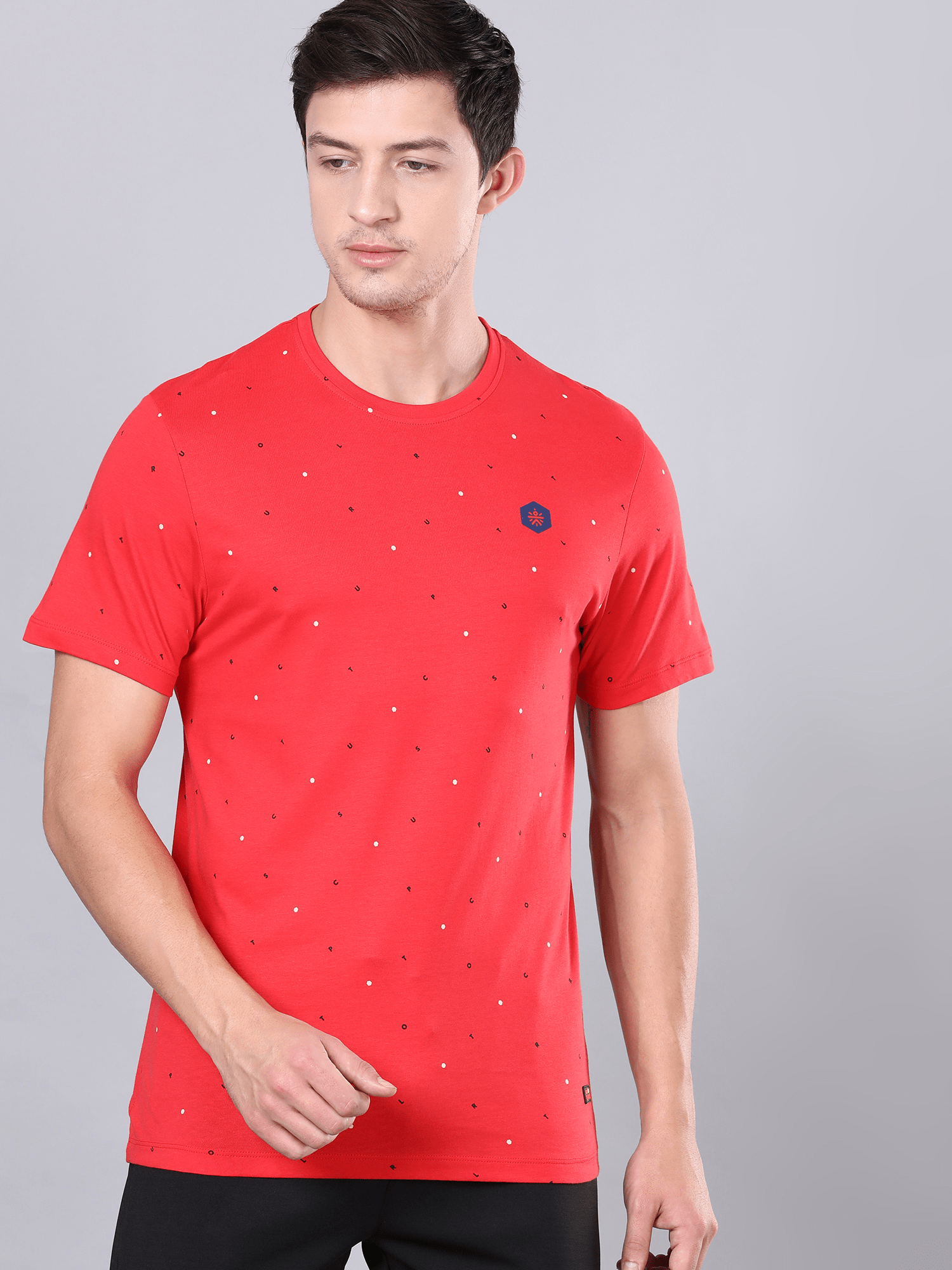 Everyday Alpha Red Cotton Tee