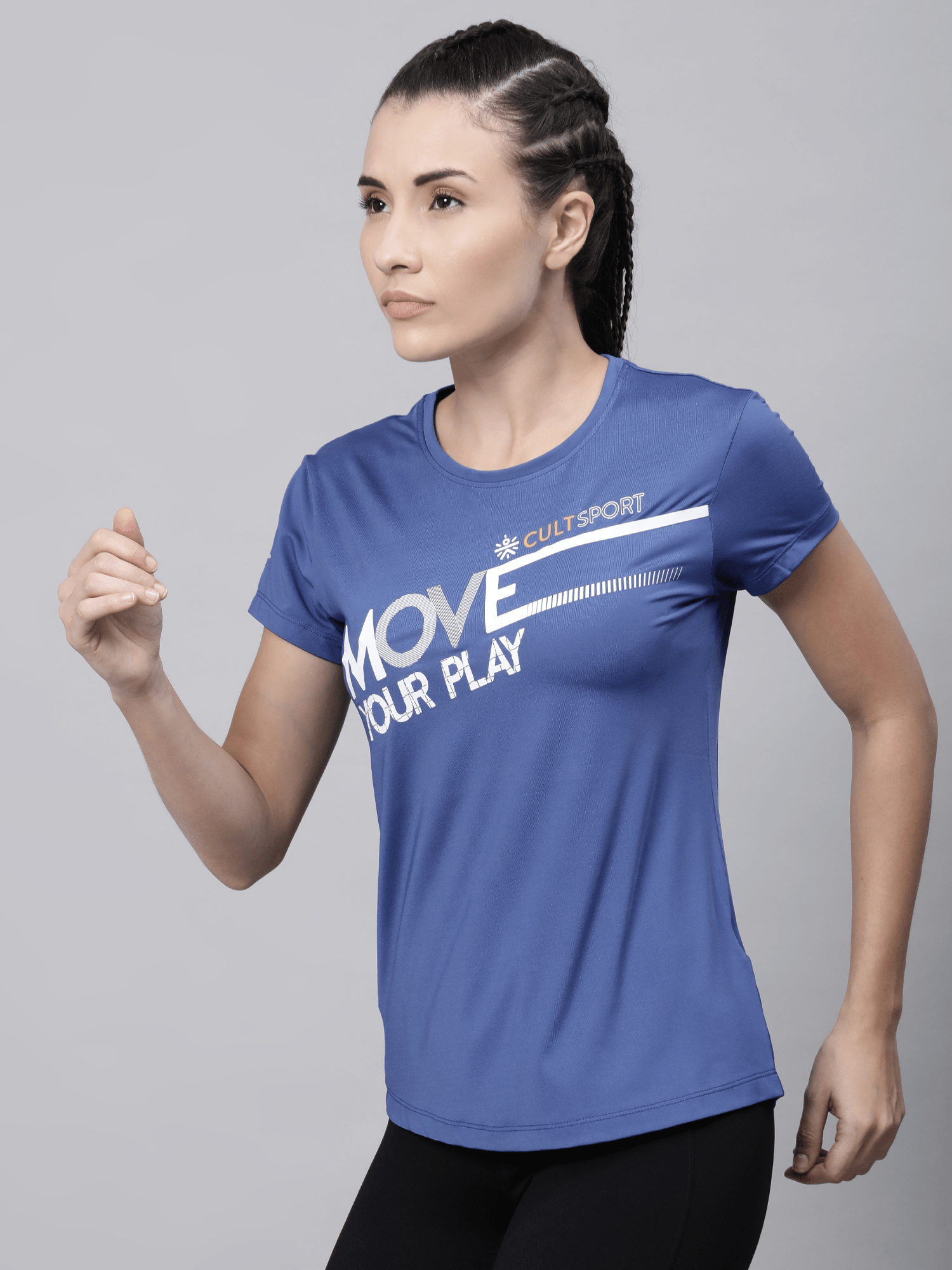 Signature Move Blue Workout Tee