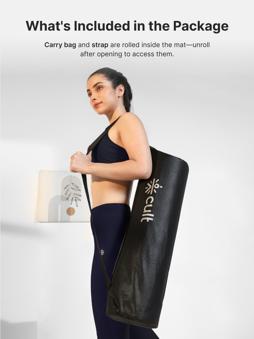 Cult TPE Yoga Mat, Non-Toxic Latex-Free, Anti-Slip, Extra-Thick Cushioning, Tear-Resistant, Travel Strap 6mm (Brown)