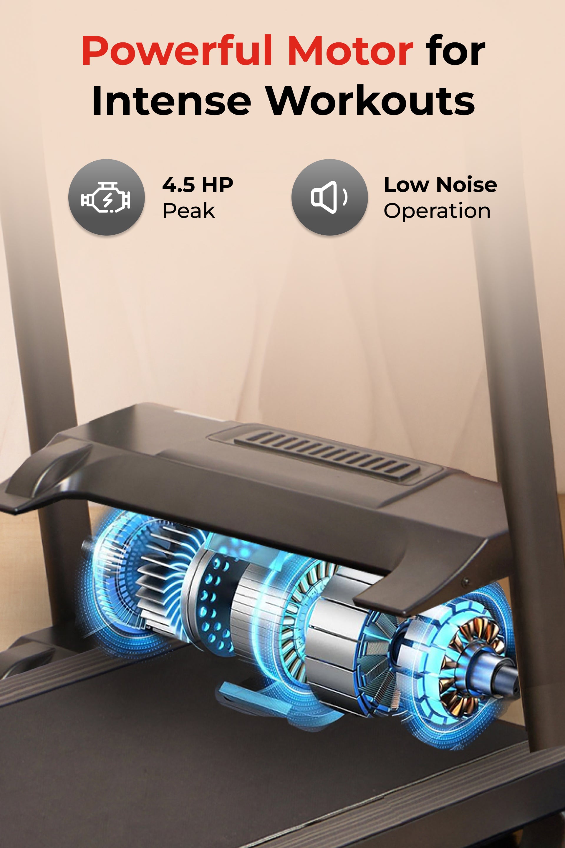 FT100M Treadmill 4.5HP | Massager | 3-level Manual-Incline | Max Weight-110kg | Max Speed-14.8kmph (with 6 months extended warranty)