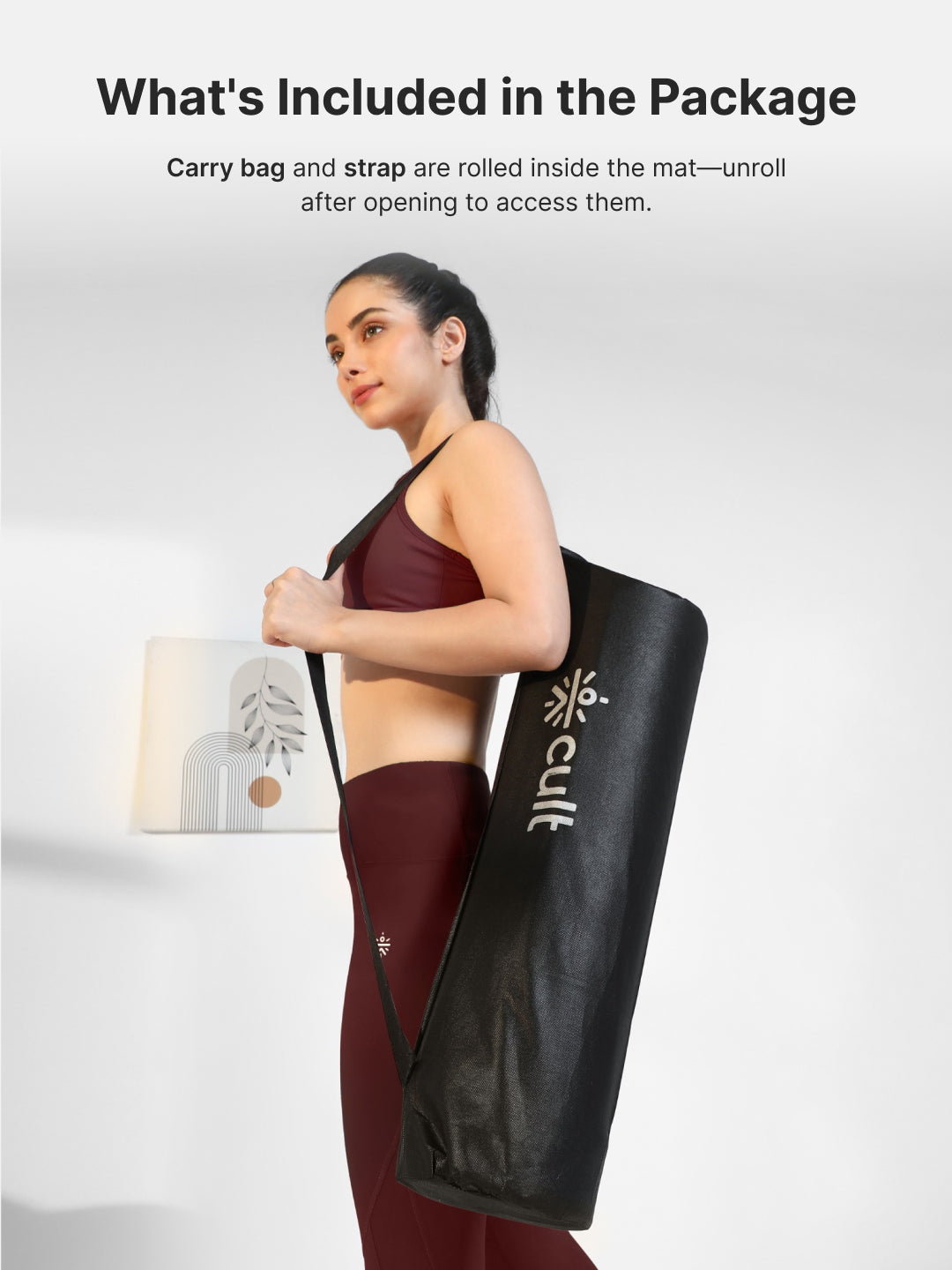 CULT TPE Yoga Mat 10mm Extra Thick with Carry Strap and Bag Non-Toxic, Latex-Free, Anti-Slip, Tear-Resistant & Lightweight Superior Cushioning for Joint Support, Meditation & Home Workouts- Teal