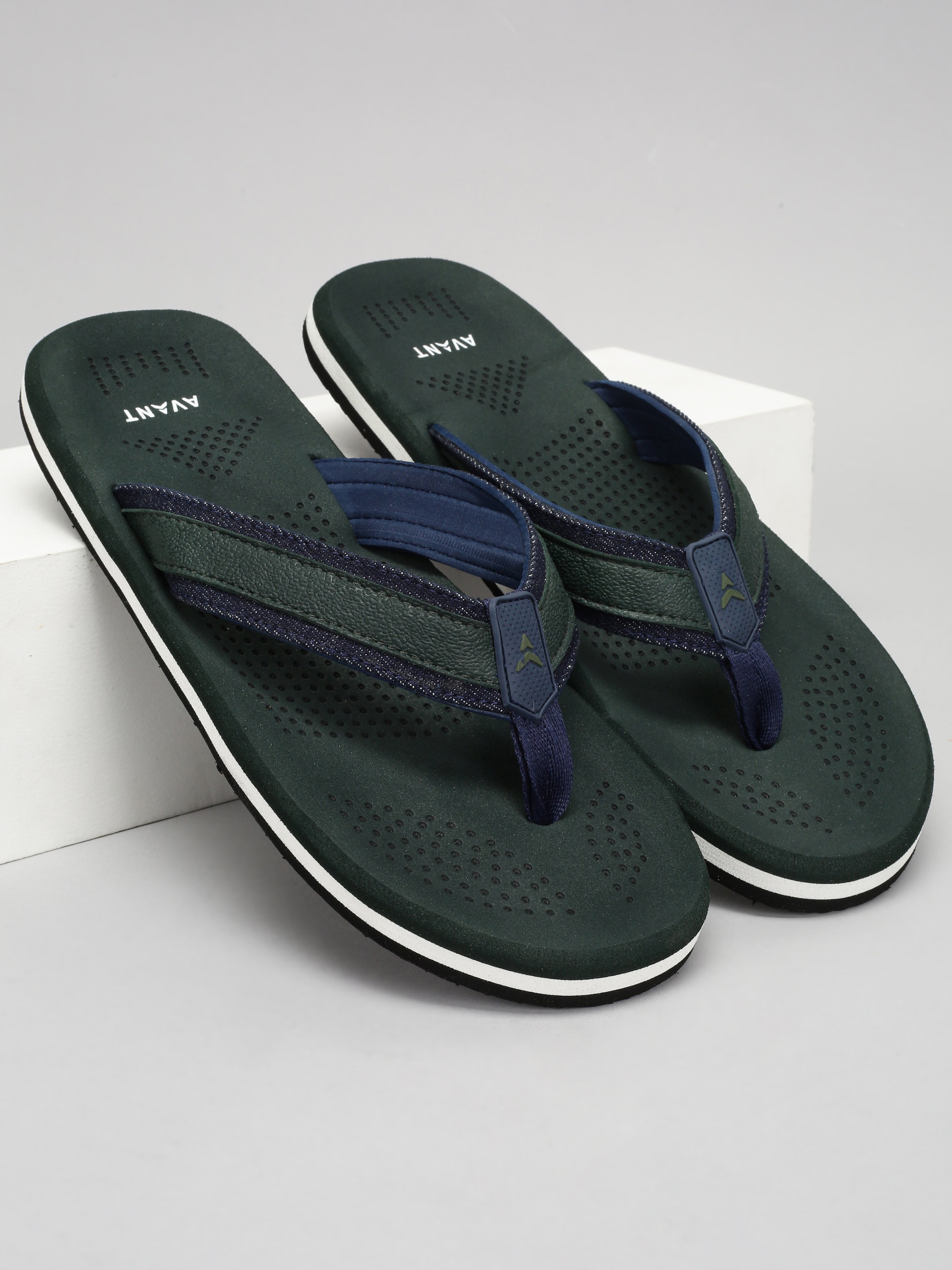 Avant Men's Brook Flip Flops - Green/Navy