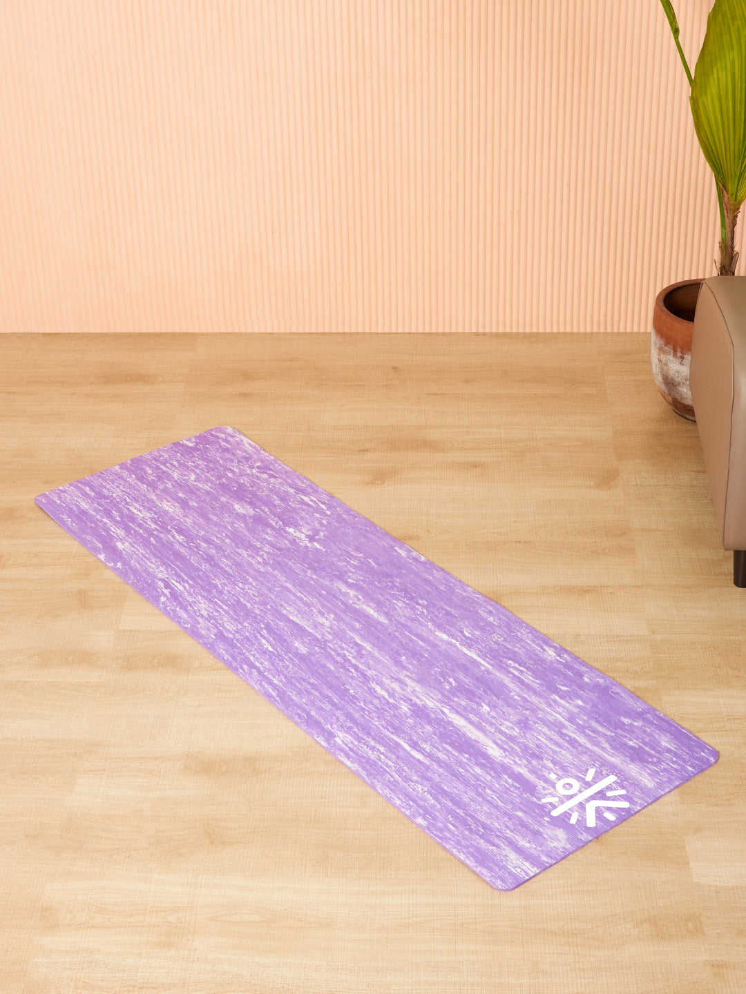 CULT TPE Yoga Mat 6mm with Carry Bag & Strap Eco-Friendly, Non-Slip, Lightweight & Durable Exercise Mat for Yoga, Pilates, Meditation & Home Workouts Lavender Marble Print
