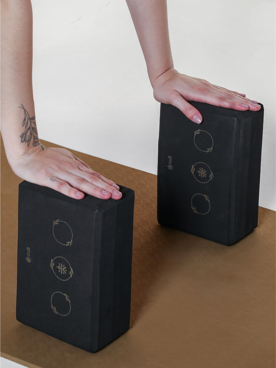 Pack of 2 EVA Yoga Blocks 80mm Black – Non-Toxic, Anti-Skid & Durable