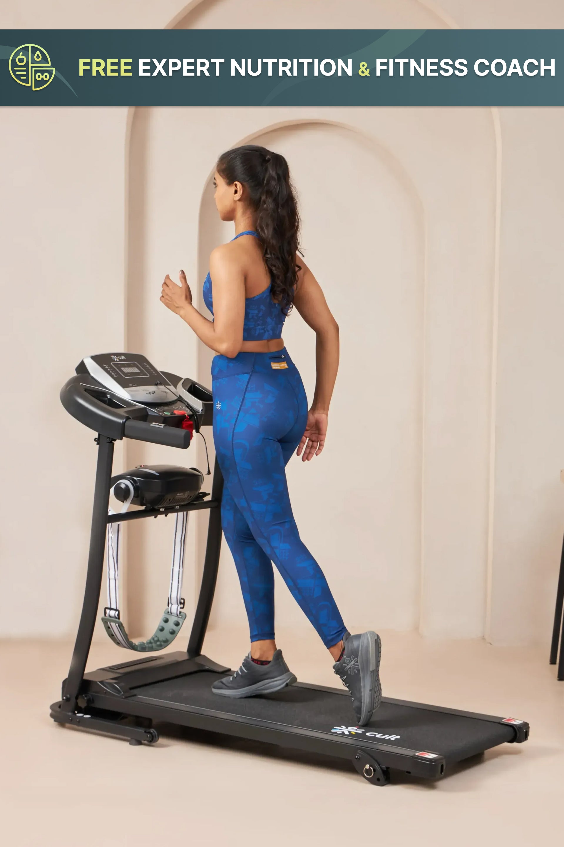 Cultrun M3.0 3HP Peak Treadmill | 3-level Manual-Incline | Max Weight-100kg | Max Speed-10 kmph (with 6 months extended warranty)