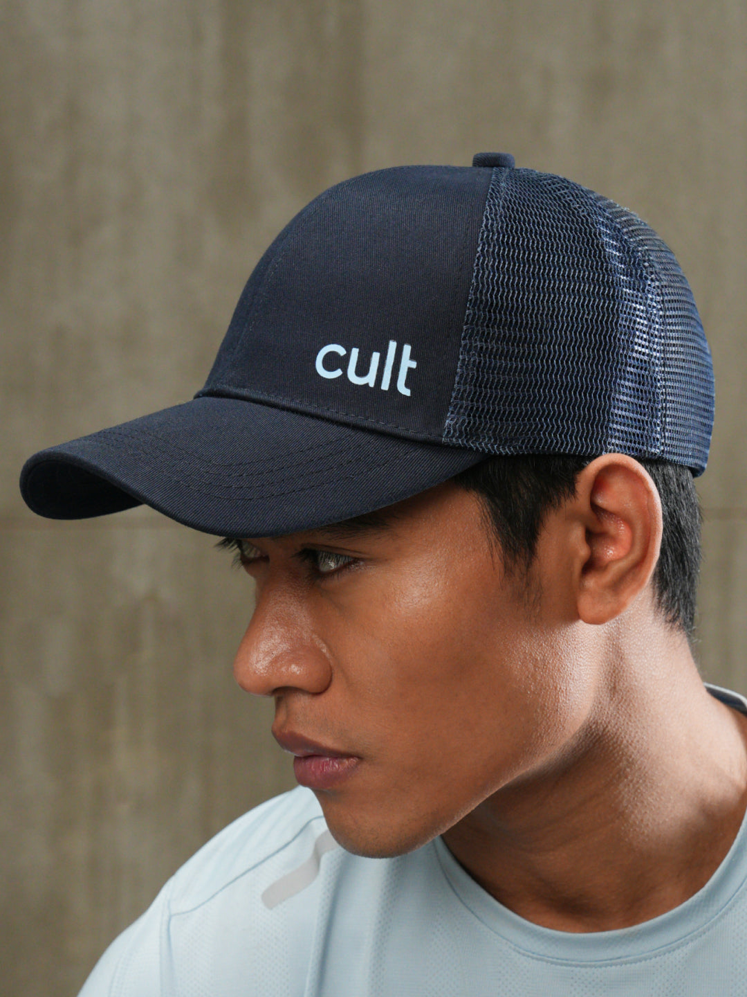 cult Half Mesh Cap Navy- Unisex Adjustable Cap for Men & Women
