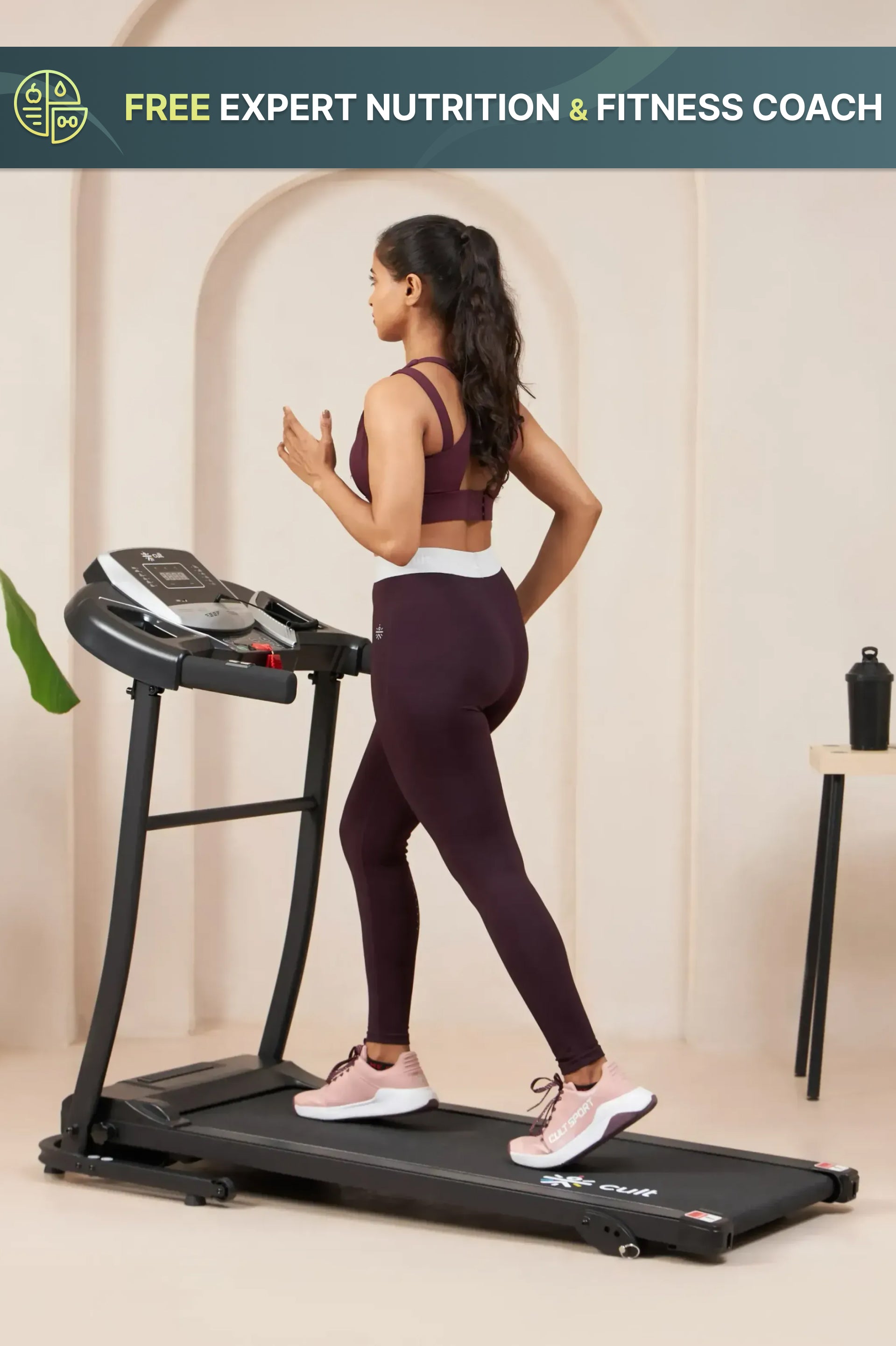 Cultrun S3.0 3HP Peak Treadmill | 3-level Manual-Incline | Max Weight-100kg | Max Speed-10kmph (with 6 months extended warranty)