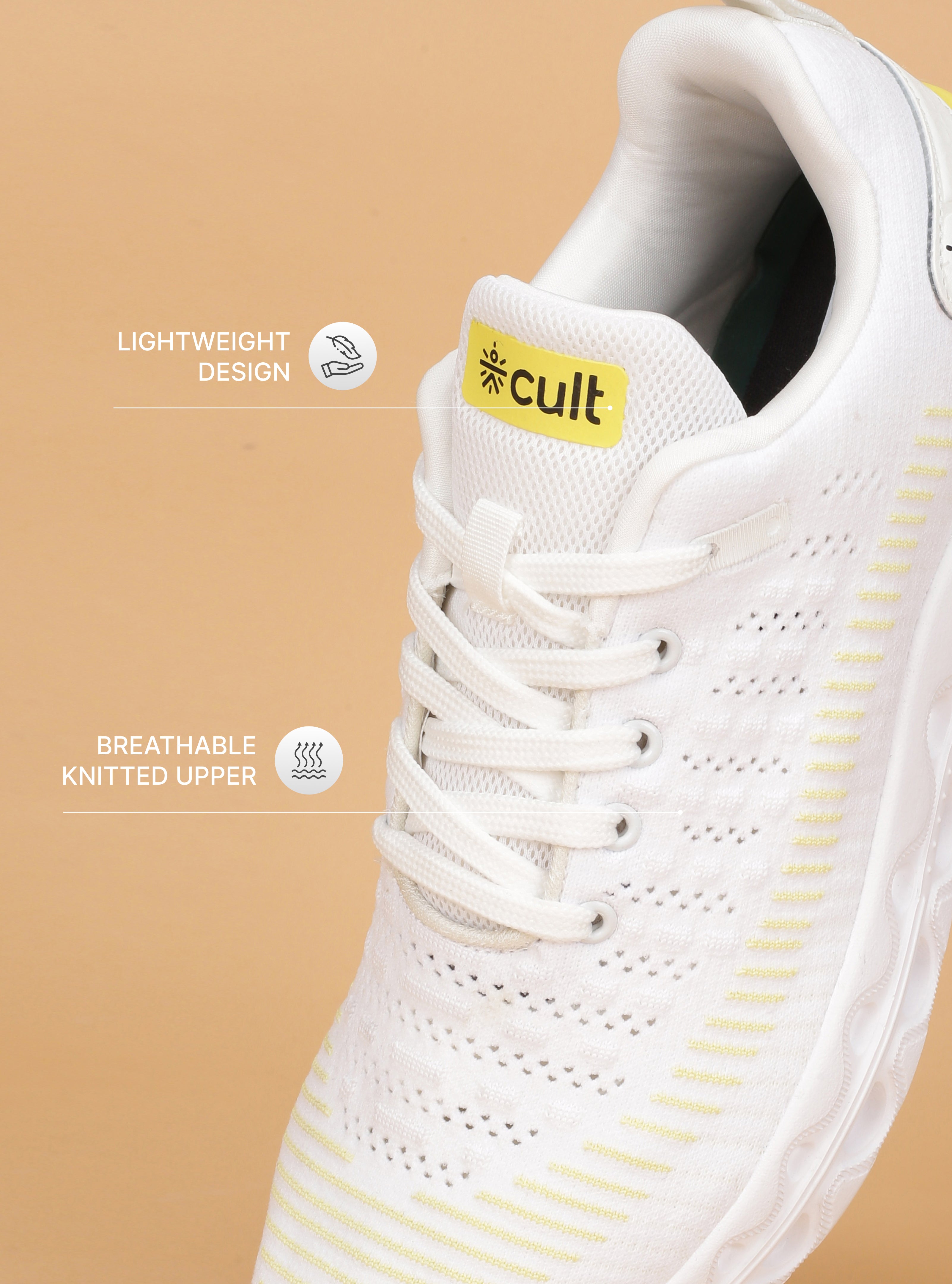 cult Men's Flexora Sneaker Shoes - Yellow