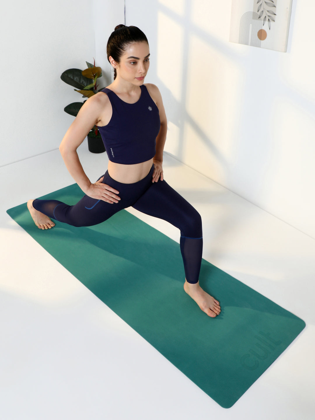 Cult Yoga Mat EVA 5mm with Carry Strap Non-Slip, Cushioned, Sweat-Resistant, Eco-Friendly Workout Mat for Home Gym & Fitness Sage Green