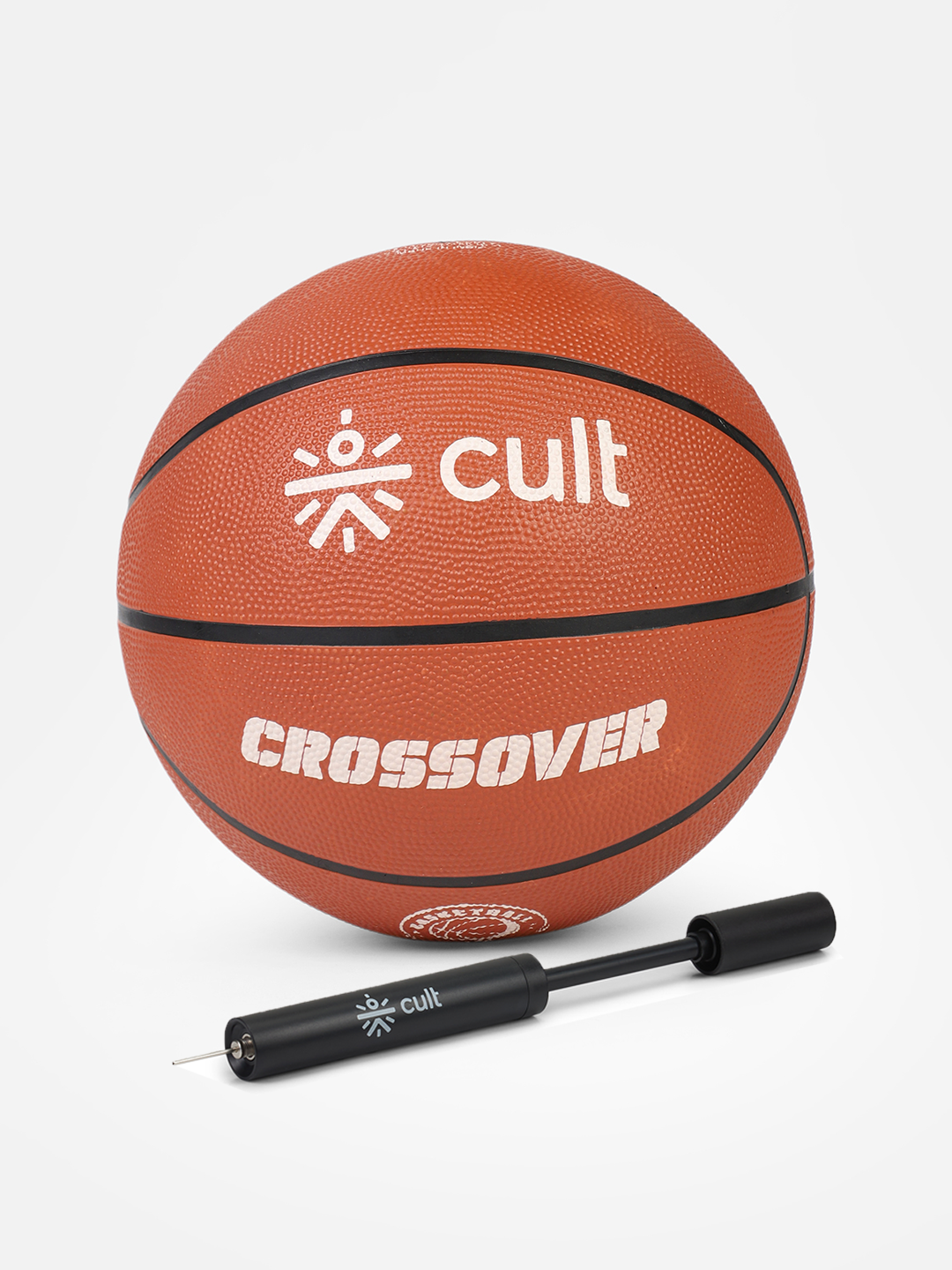 Cult Basketball Combo – Crossover 7 No (Brown) + Ball Pump