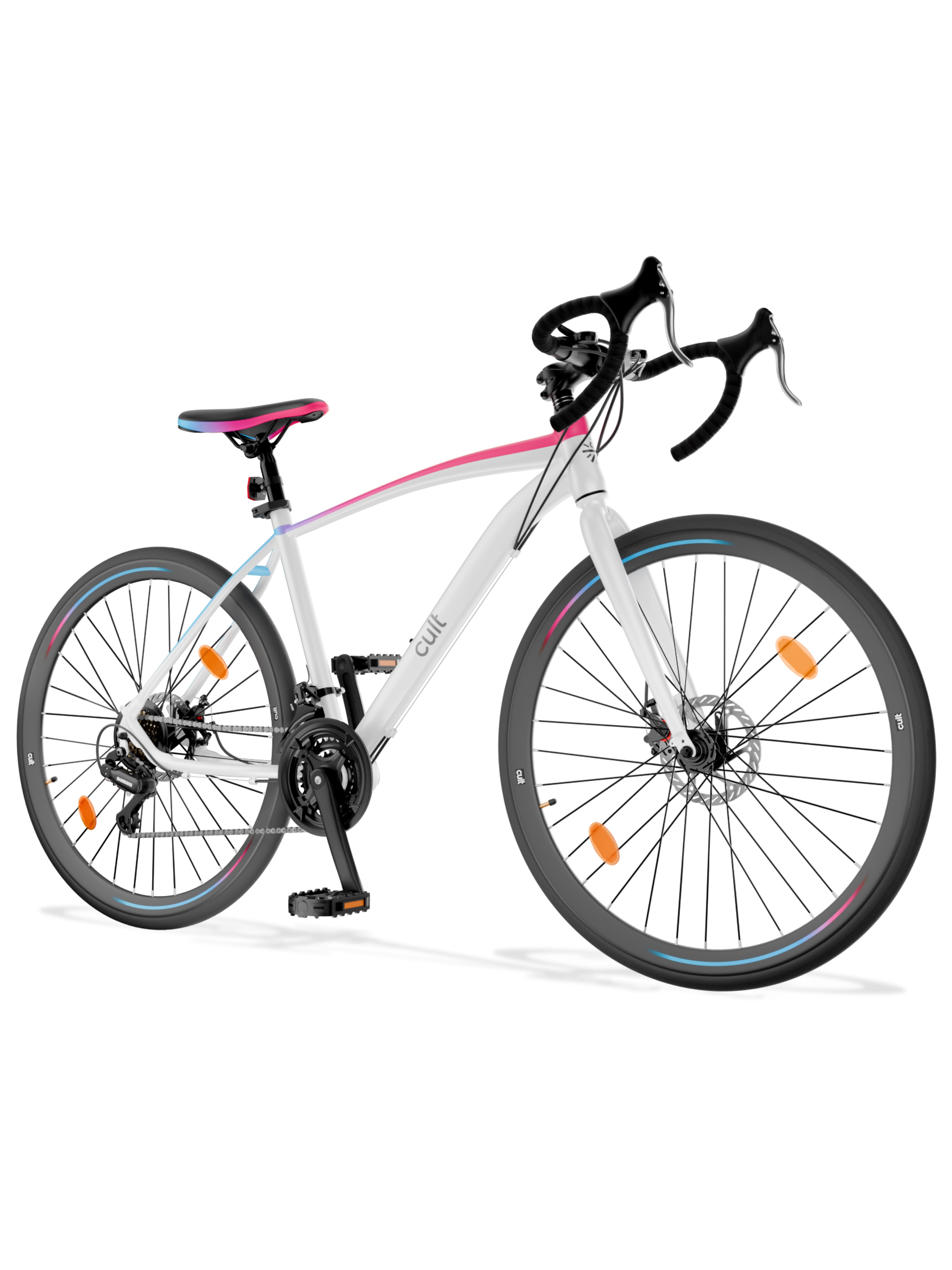 Cult Thrust 700C Road Cycle with 21 Speed Shimano Gears – White