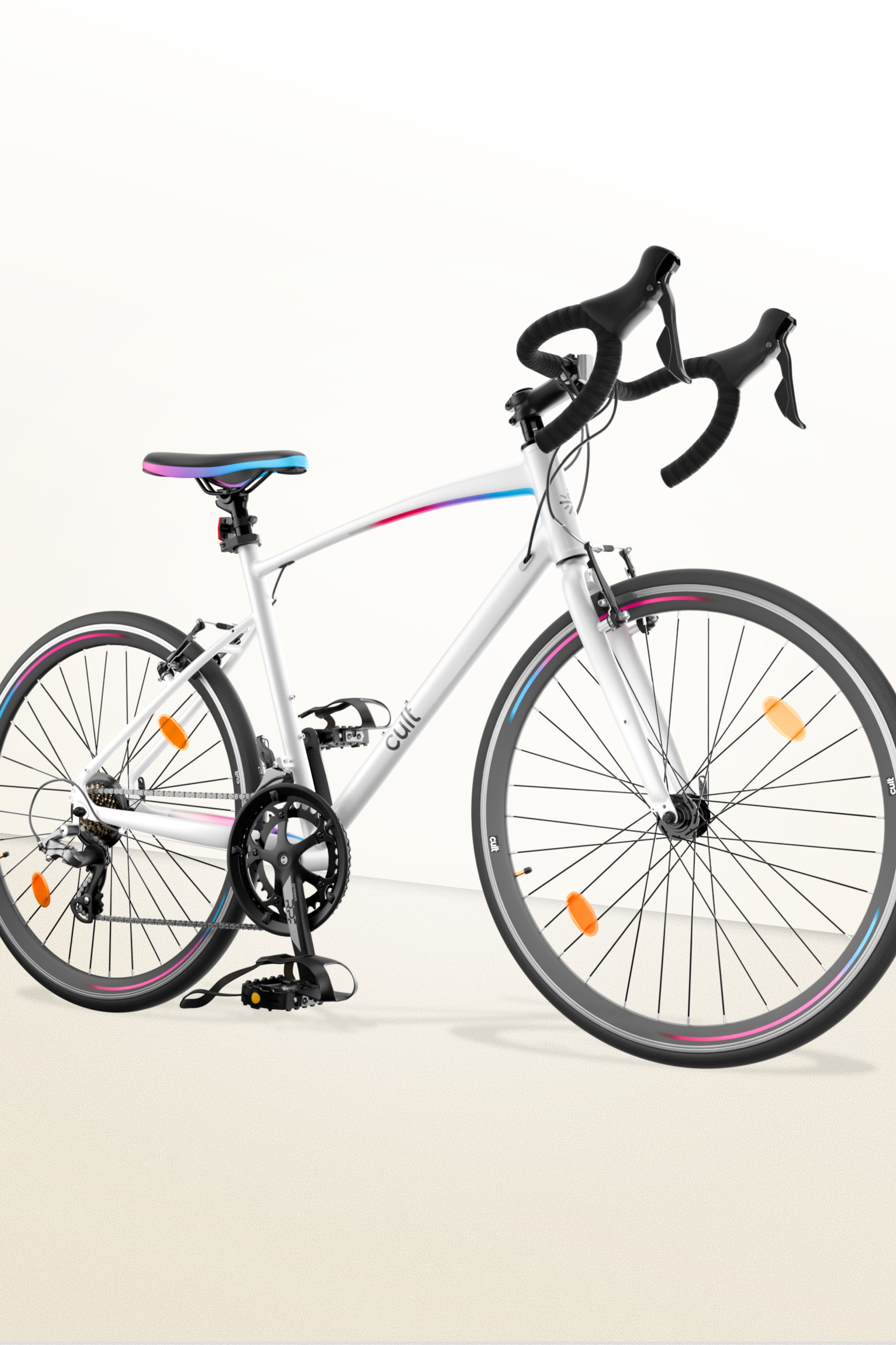 Cult Aero 700C 16 Speed Alloy Road Bike – White