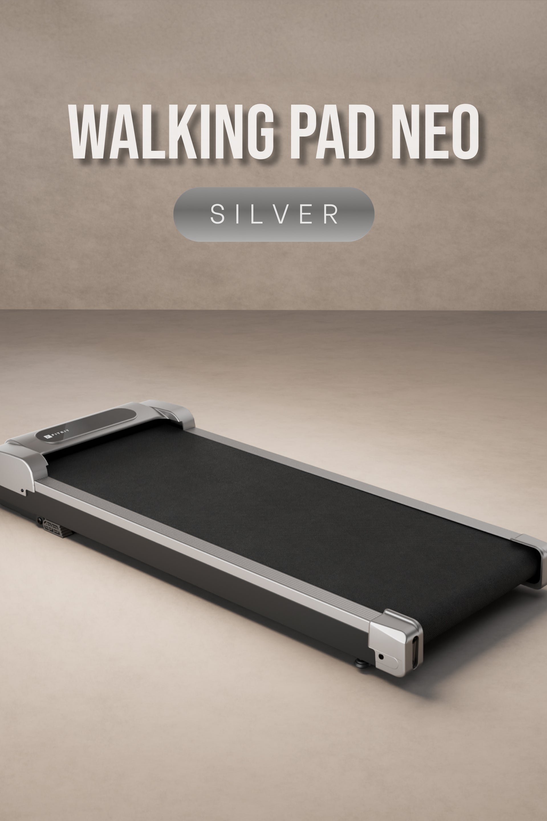 Fitkit by Cult Walking Pad Neo Silver (BLDC 3.5HP Peak Power) Compact & Under Desk BLDC Motor Treadmill | Max Weight: 120kg | Home use with Remote Control (with 6 Months Extended Warranty)