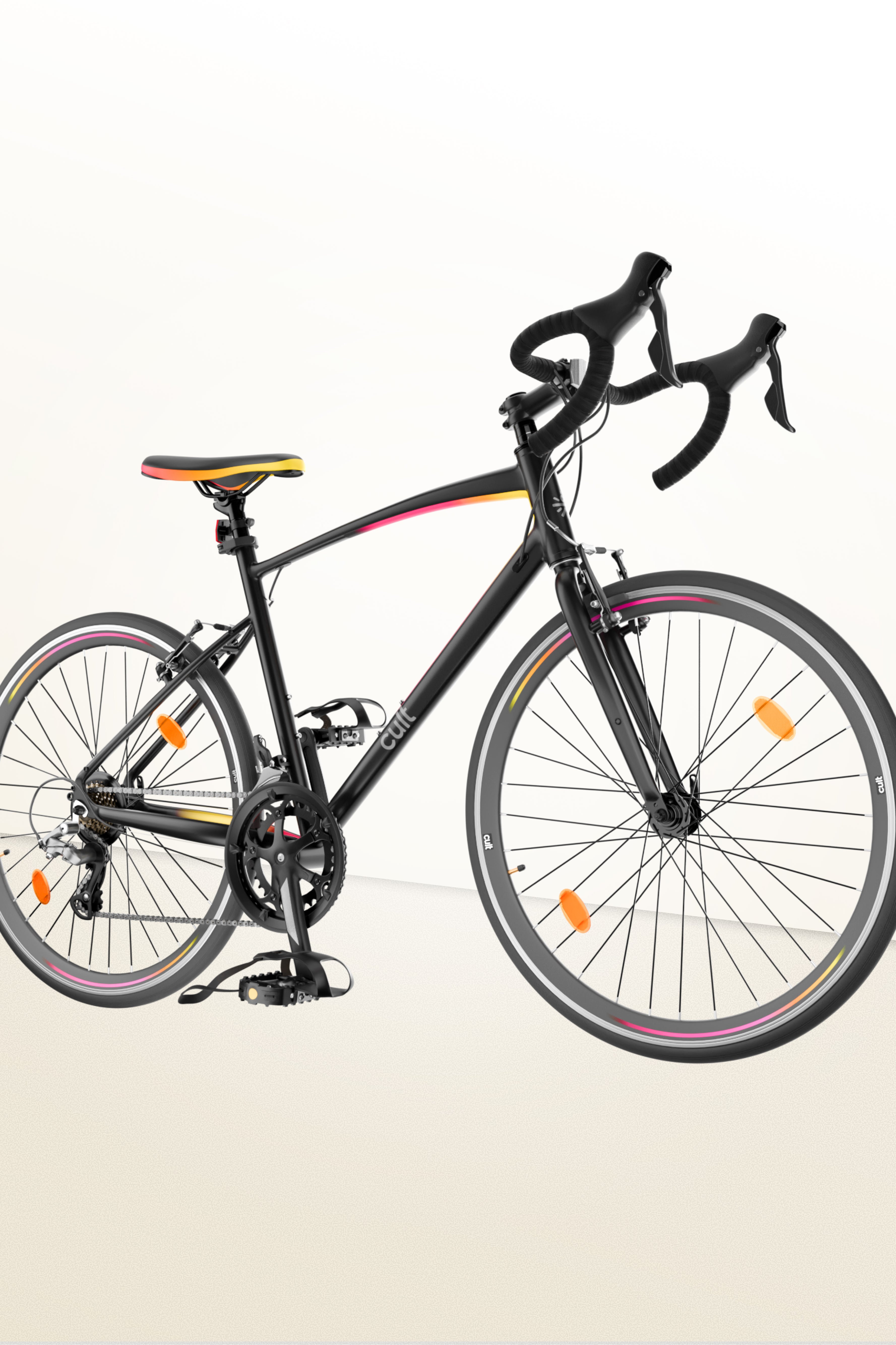 Cult Aero 700C 16 Speed Alloy Road Bike – Black