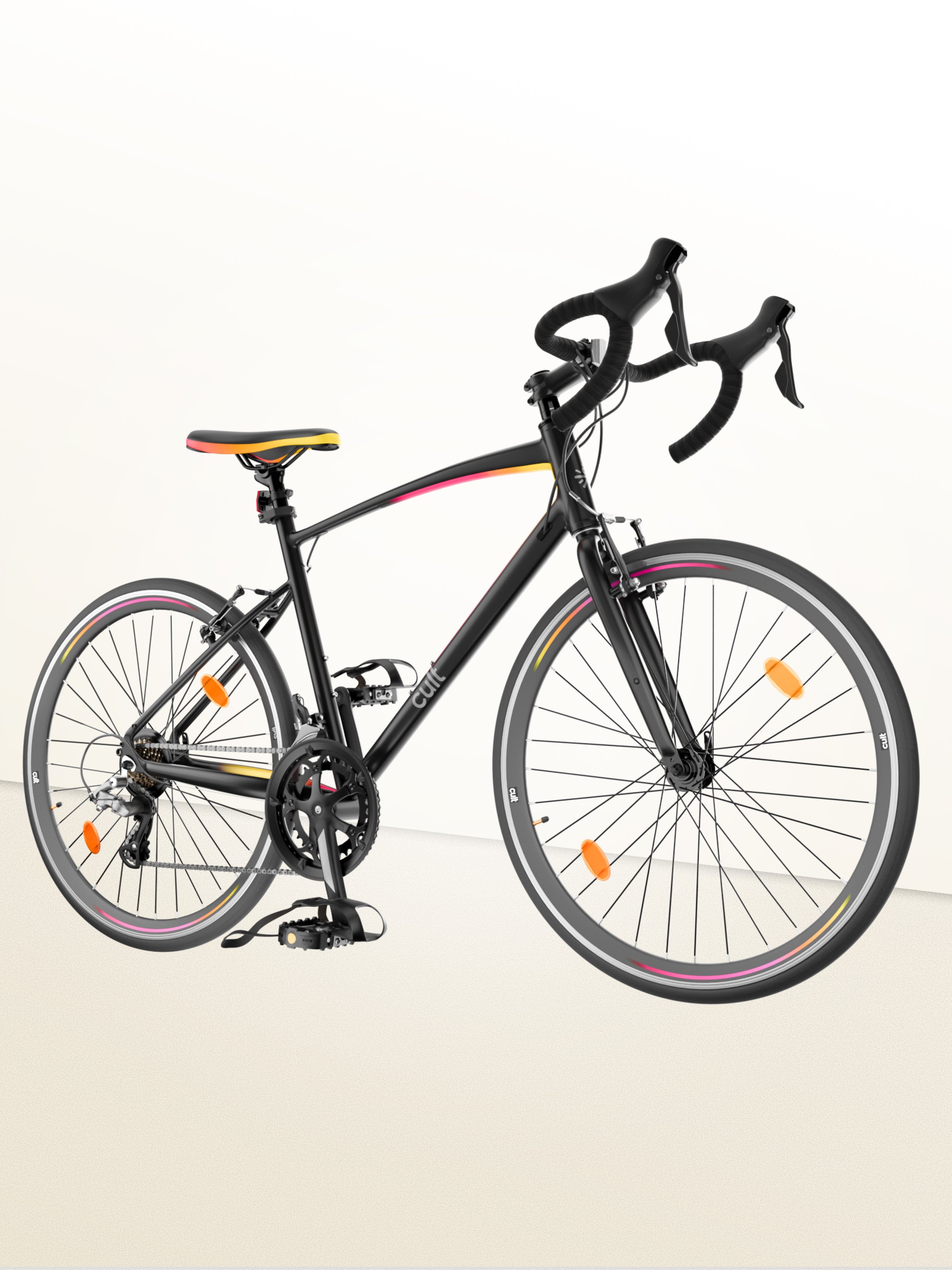 Cult Aero 700C 16 Speed Alloy Road Bike – Black