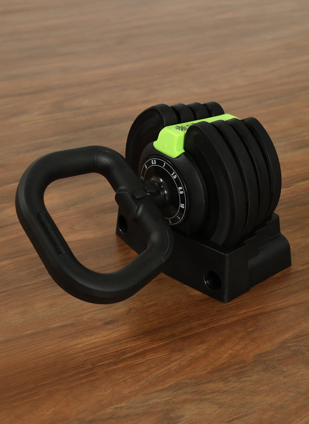 Cult 10Kg Adjustable Kettlebell | 12 Weight Options (1kg-10kg) | One-Hand 1-Second Dial | Compact & Durable Home Gym Kettlebell - Black