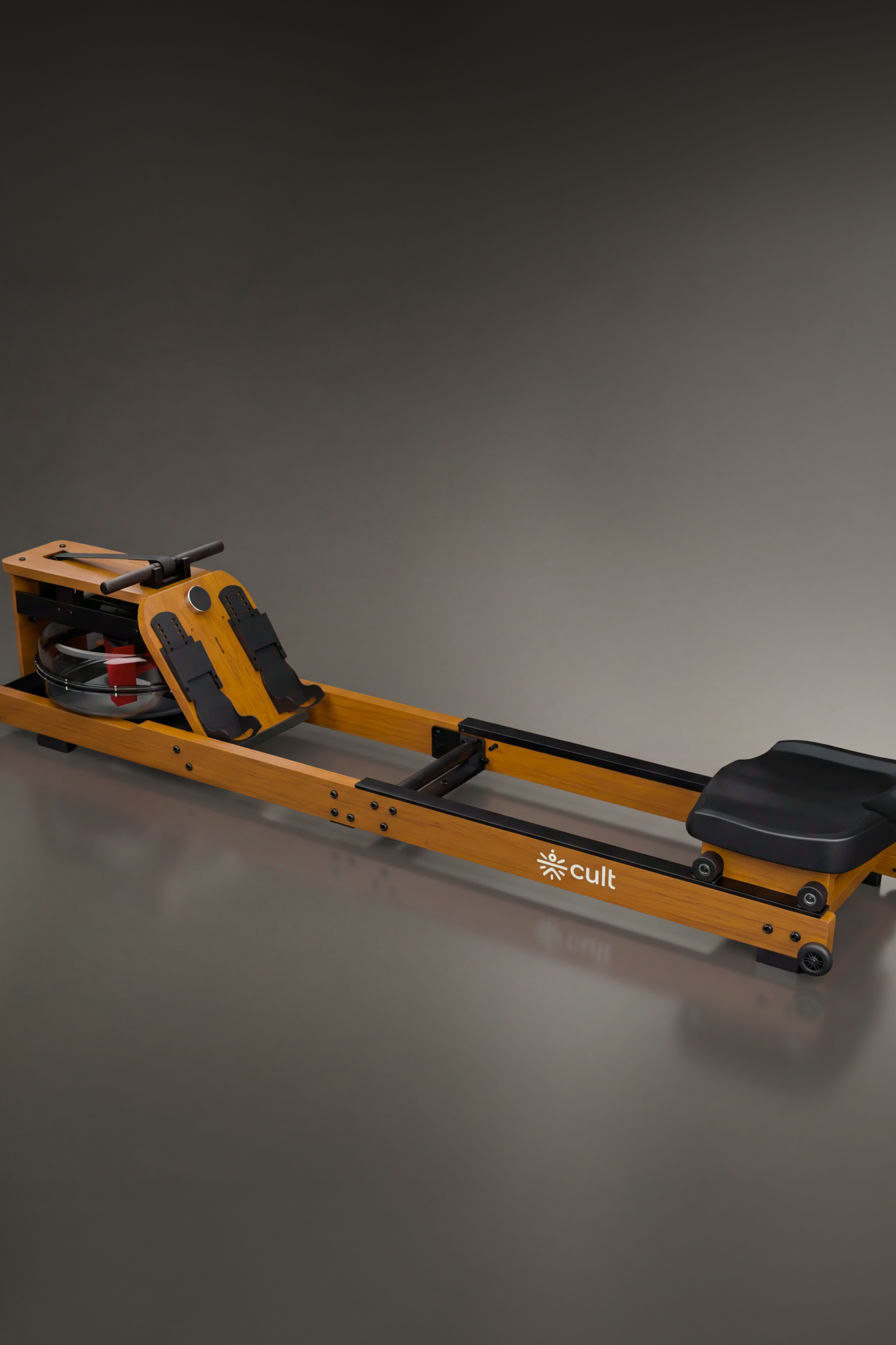 Cult Smart Water Rowing Machine for Home Gym | Dual Resistance | 32-Level Magnetic Resistance | Foldable Wooden Rowing Machine | 120 kg Capacity | Compact & Foldable Design